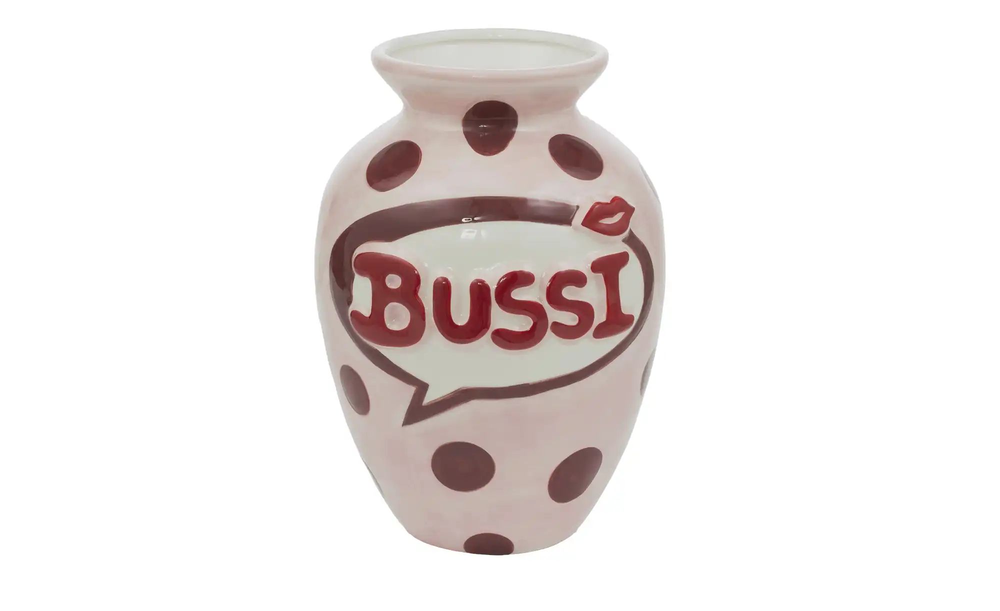 HOME STORY Vase Bussi   ¦ rosa/pink ¦ Dolomite ¦ Maße (cm): H: 25,3  Ø: 18. günstig online kaufen