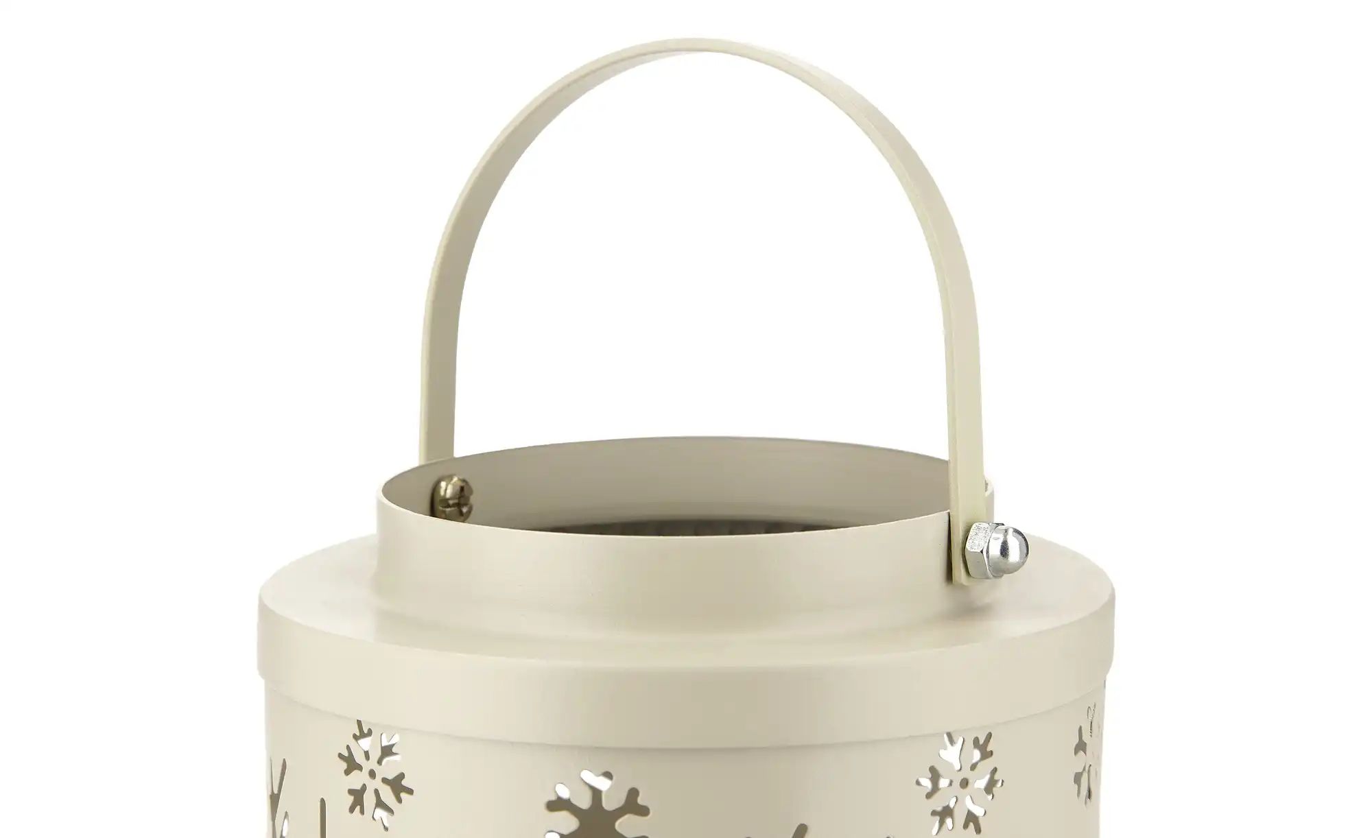 Thumbnail - Laterne mit Sternen   ¦ creme ¦ Eisen ¦ Maße (cm): H: 19  Ø: 13 Accessoires > Kerzen & Kerzenständer - Höffner