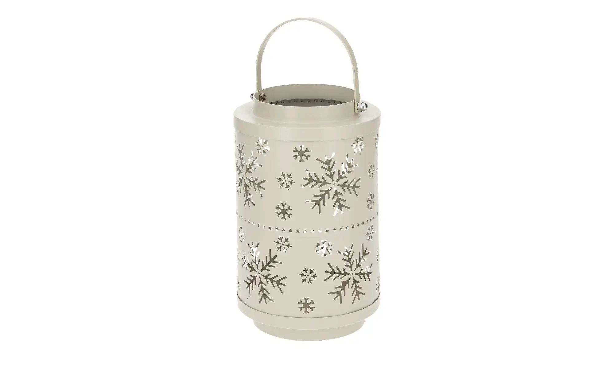 Laterne mit Sternen   ¦ creme ¦ Eisen ¦ Maße (cm): H: 19  Ø: 13 Accessoires günstig online kaufen
