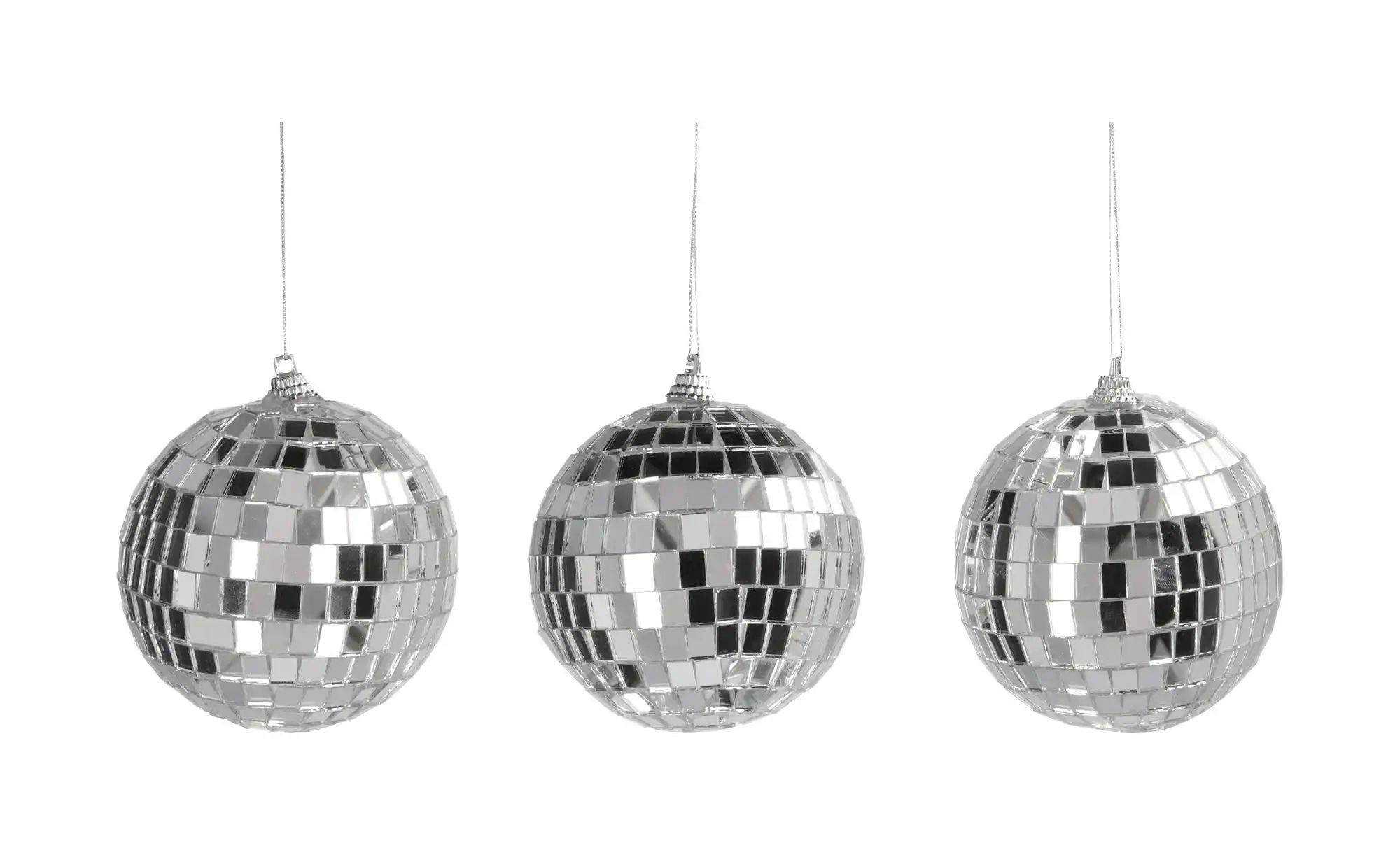 Thumbnail - Anhänger Discokugeln   ¦ silber ¦ Kunststoff Ø: 8 Weihnachten - Höffner