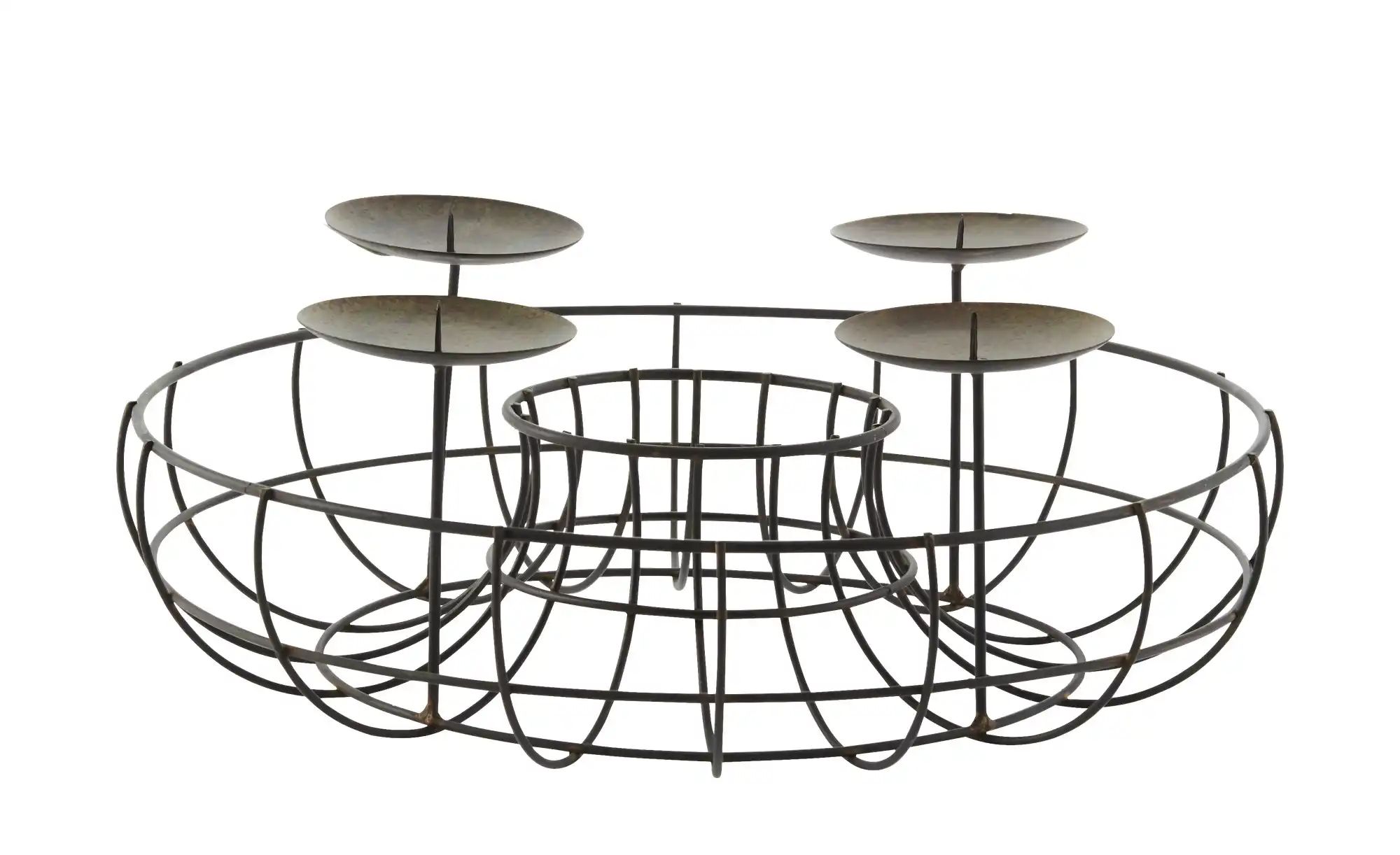 Thumbnail - HOME STORY Adventskerzenhalter ¦ Metall ¦ Maße (cm): H: 12 Ø: 35 Weihnachten - Höffner