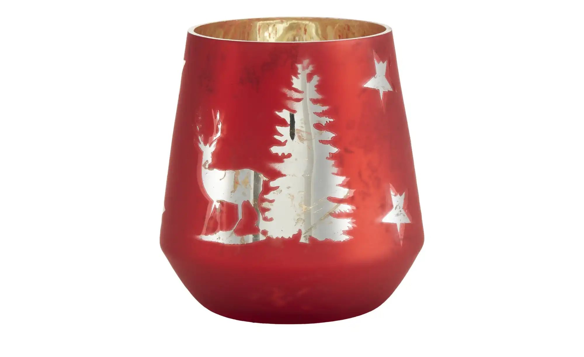 HOME STORY Teelichthalter   ¦ Glas ¦ Maße (cm): H: 11  Ø: 10 Weihnachten - günstig online kaufen