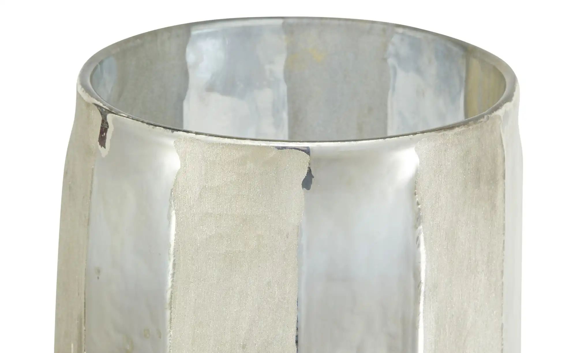 HOME STORY Vase   ¦ silber ¦ Glas ¦ Maße (cm): H: 33,5  Ø: 20.5 Weihnachten günstig online kaufen