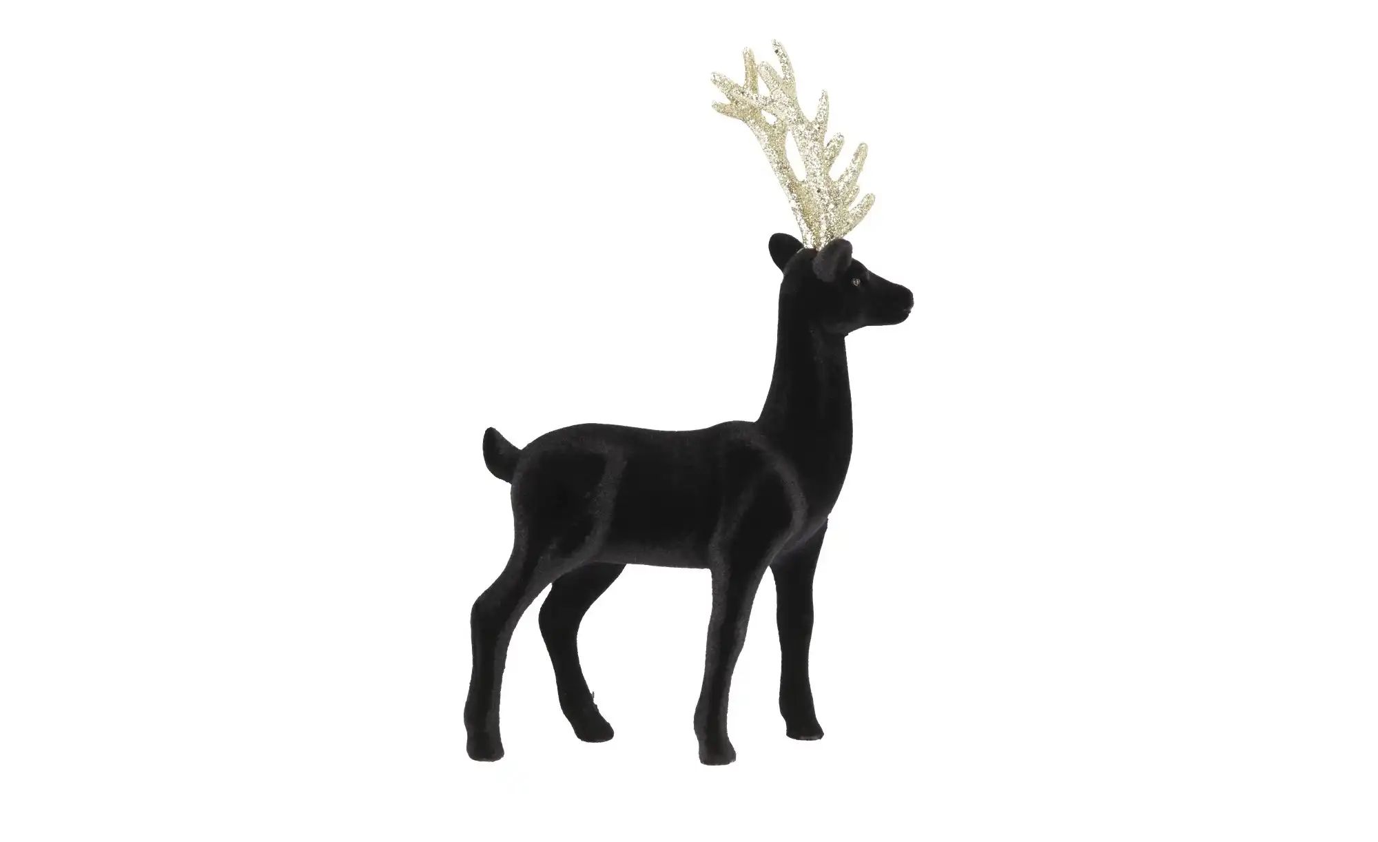 Deko Hirsch ¦ schwarz ¦ Kunststoff,Polyester ¦ Maße (cm): H: 29 Weihnacht günstig online kaufen