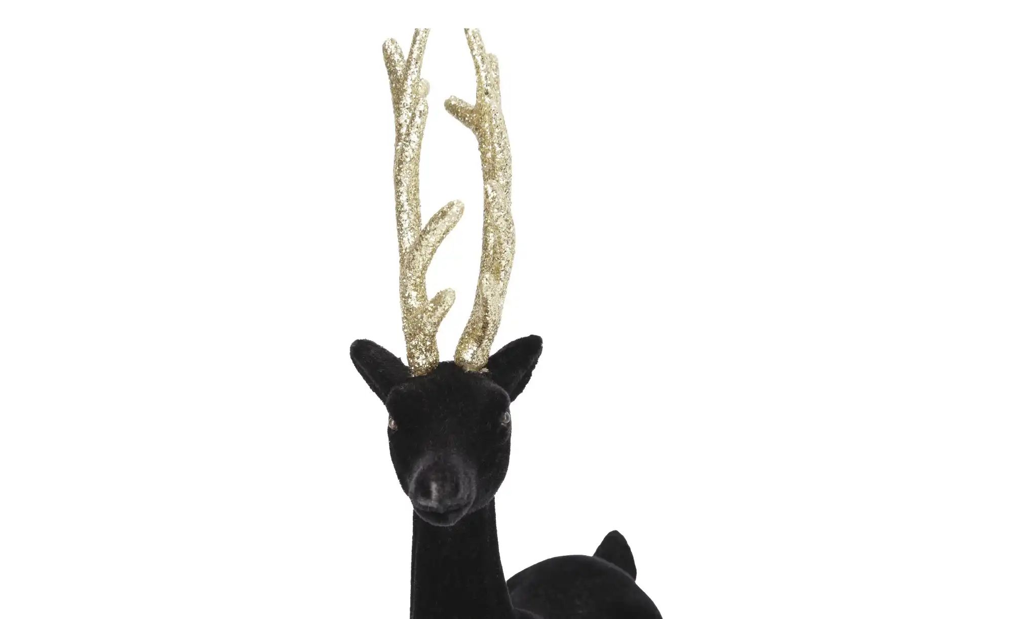 Thumbnail - Deko Hirsch   ¦ schwarz ¦ Kunststoff,Polyester ¦ Maße (cm): H: 29 Weihnachten - Höffner