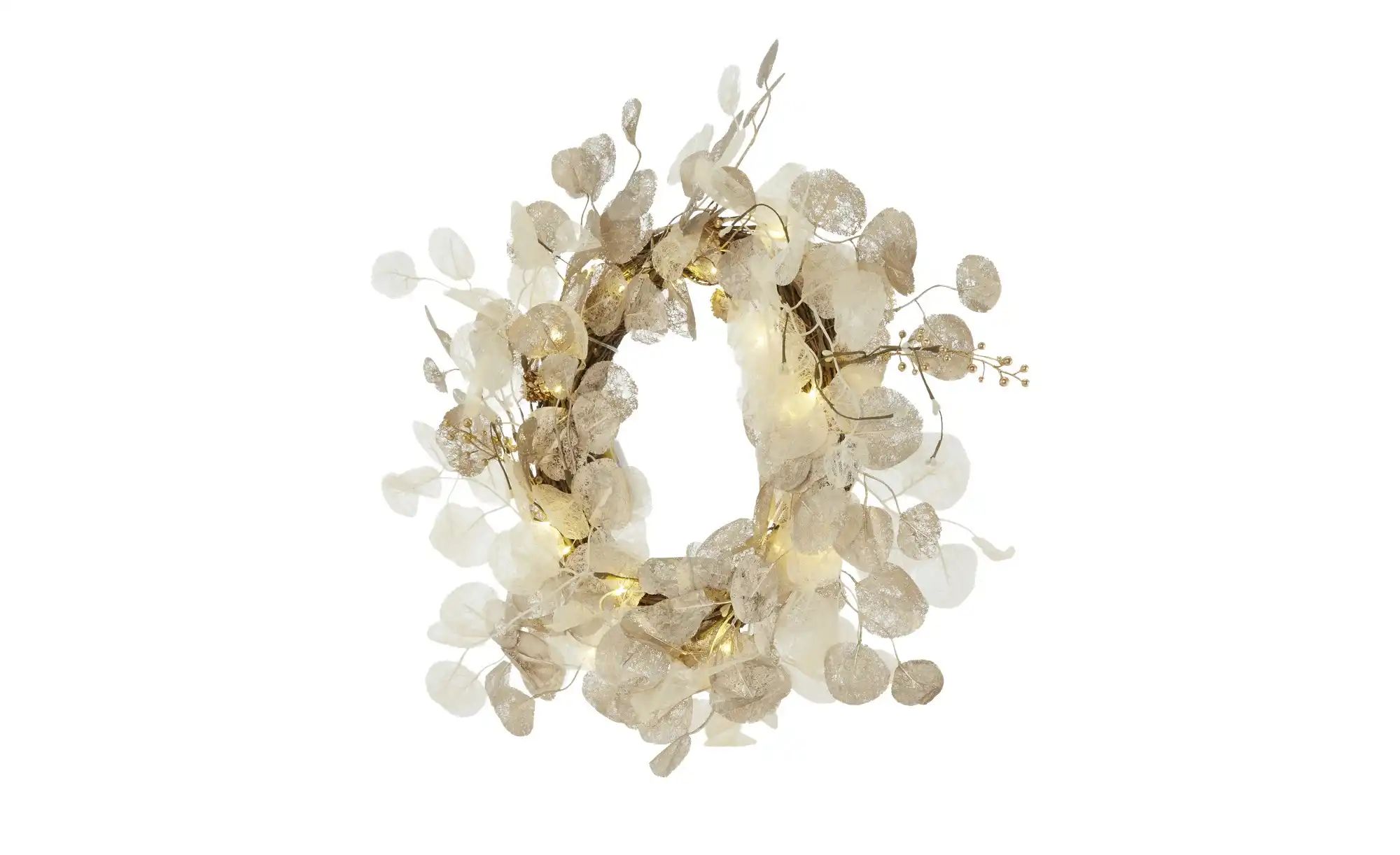 LED Kranz   ¦ weiß ¦ Rattan,Naturprodukte,Kunststoff Ø: 45 Weihnachten - Hö günstig online kaufen