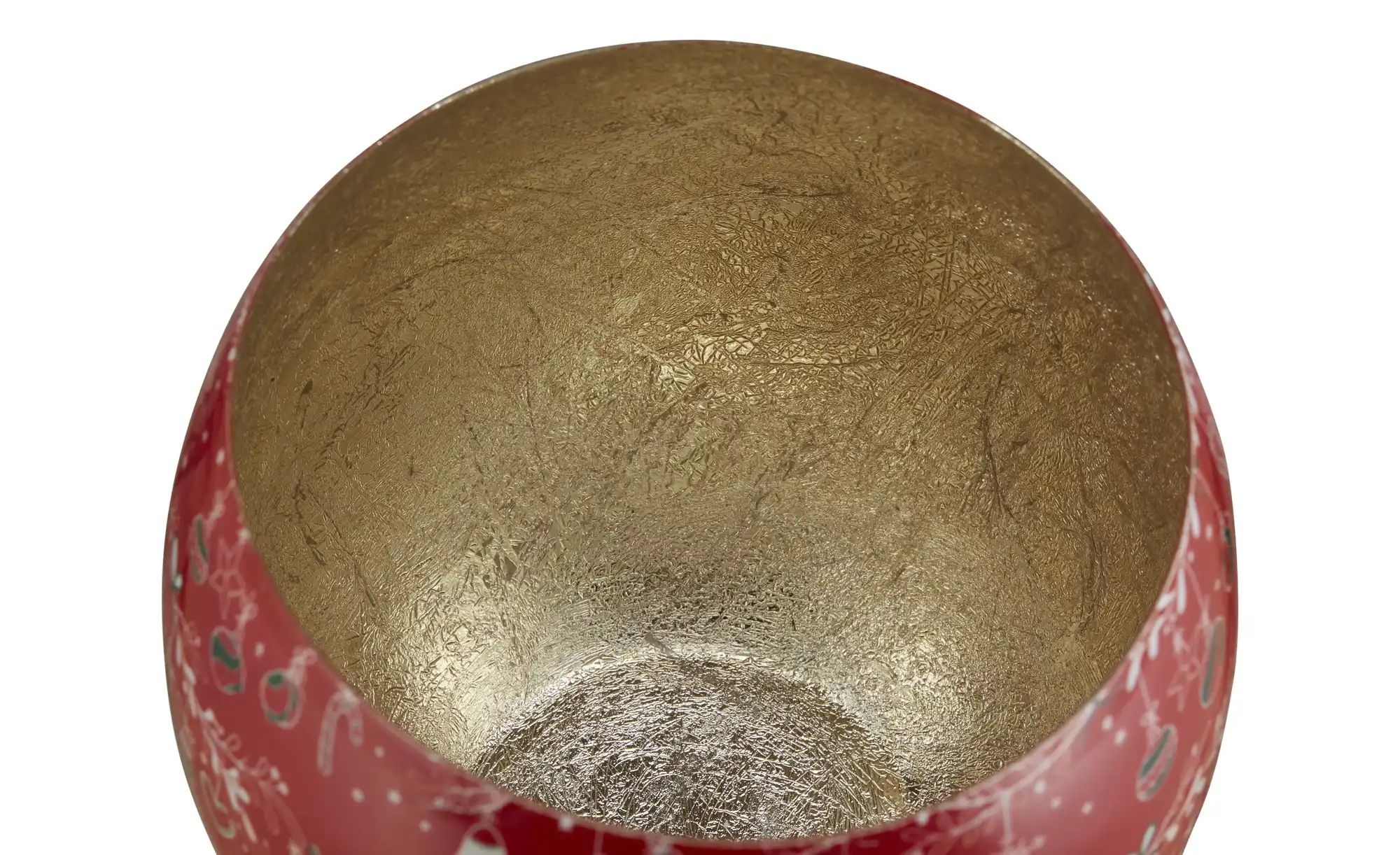 HOME STORY Teelichthalter   ¦ rot ¦ Metall ¦ Maße (cm): H: 11  Ø: 8.5 Weihn günstig online kaufen