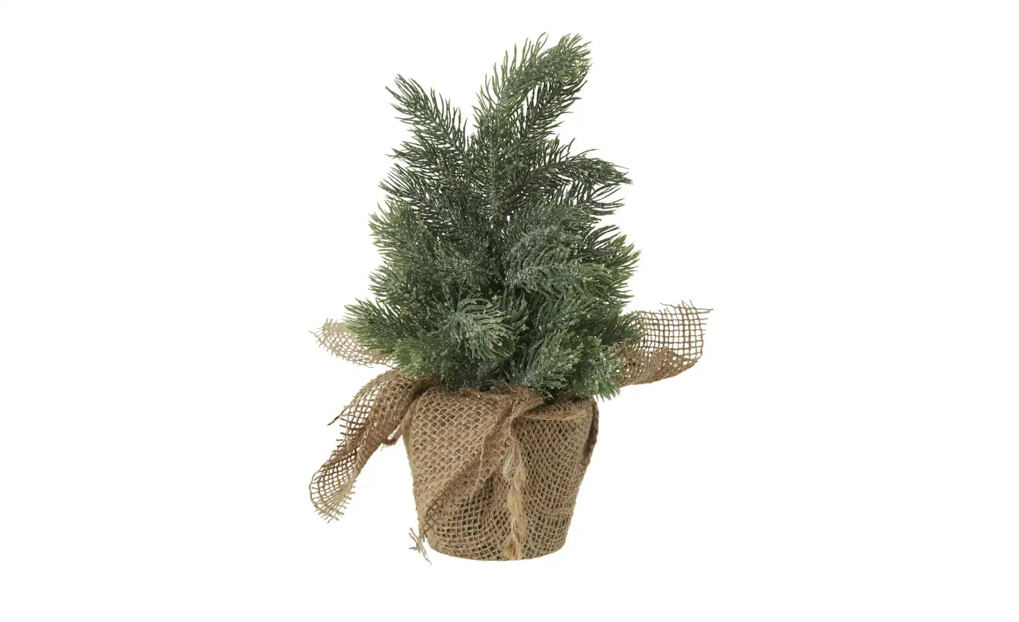 Thumbnail - Deko Tanne im Jutesack  sortiert   ¦ grün ¦ Kunststoff,Naturfaser ¦ Maße (cm): H: 33  Ø: 20 Weihnachten - Höffner