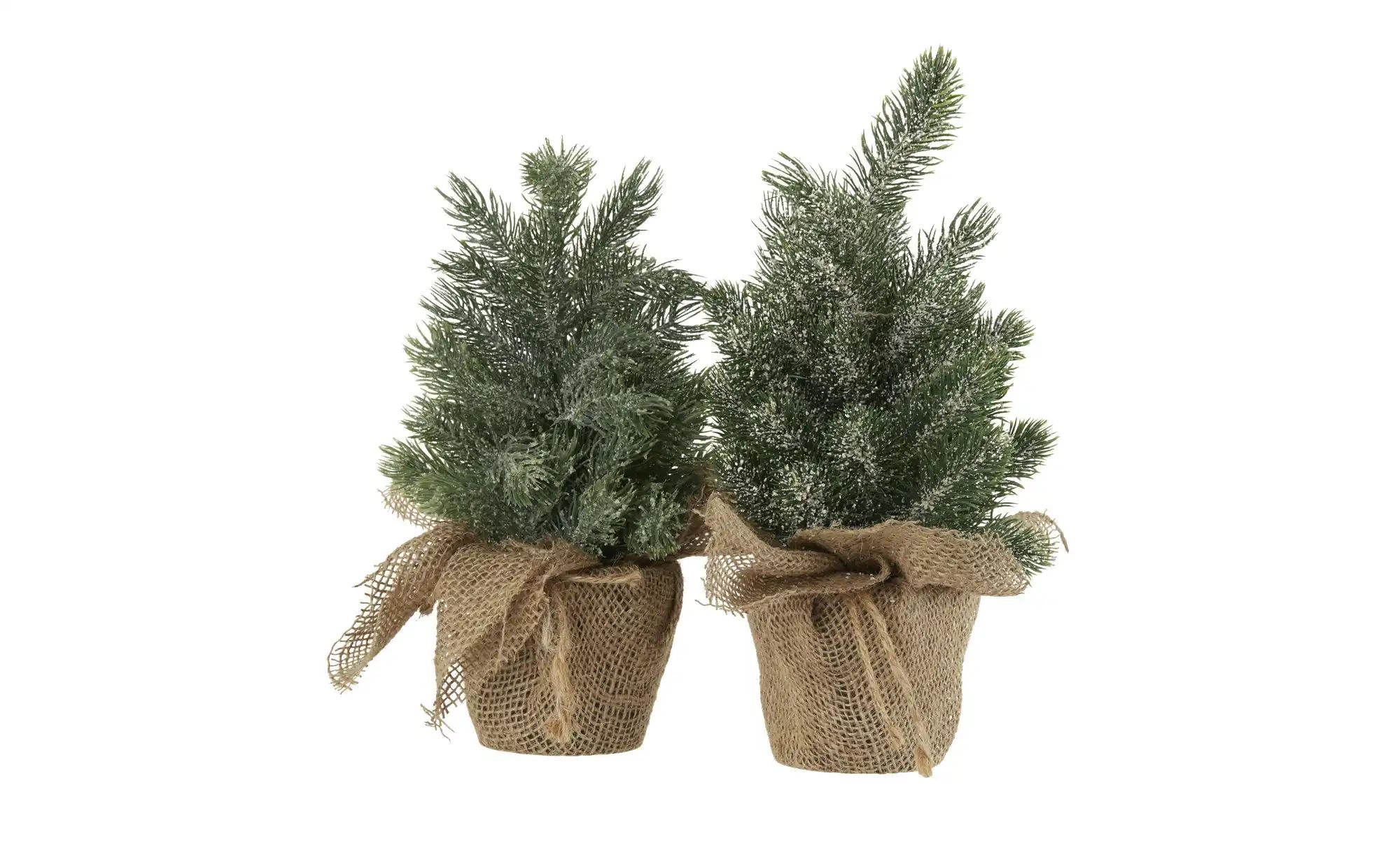 Thumbnail - Deko Tanne im Jutesack  sortiert   ¦ grün ¦ Kunststoff,Naturfaser ¦ Maße (cm): H: 33  Ø: 20 Weihnachten - Höffner