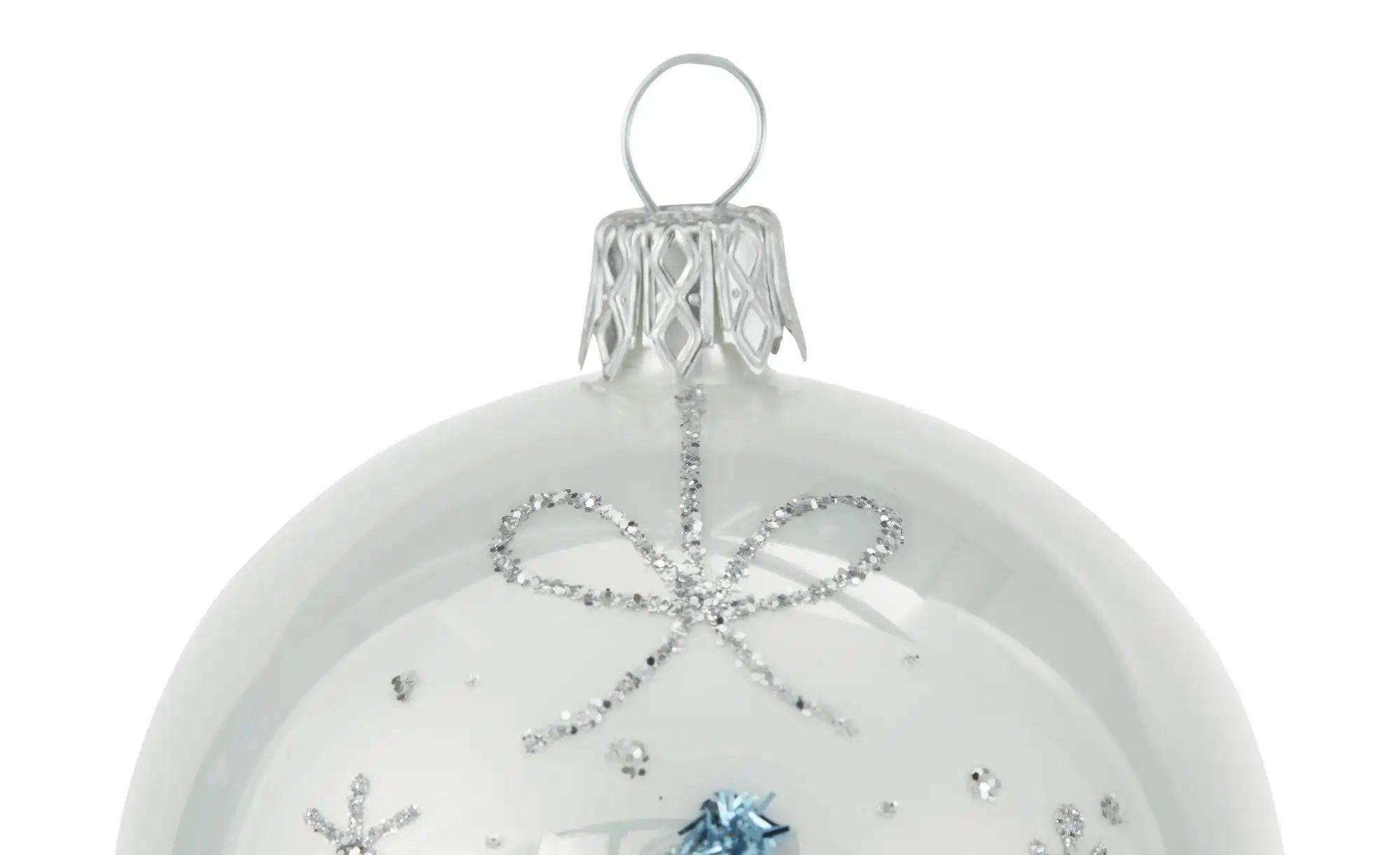 Thumbnail - Weihnachtsbaumkugel   ¦ weiß ¦ Glas,Aluminium Ø: 7 Weihnachten - Höffner