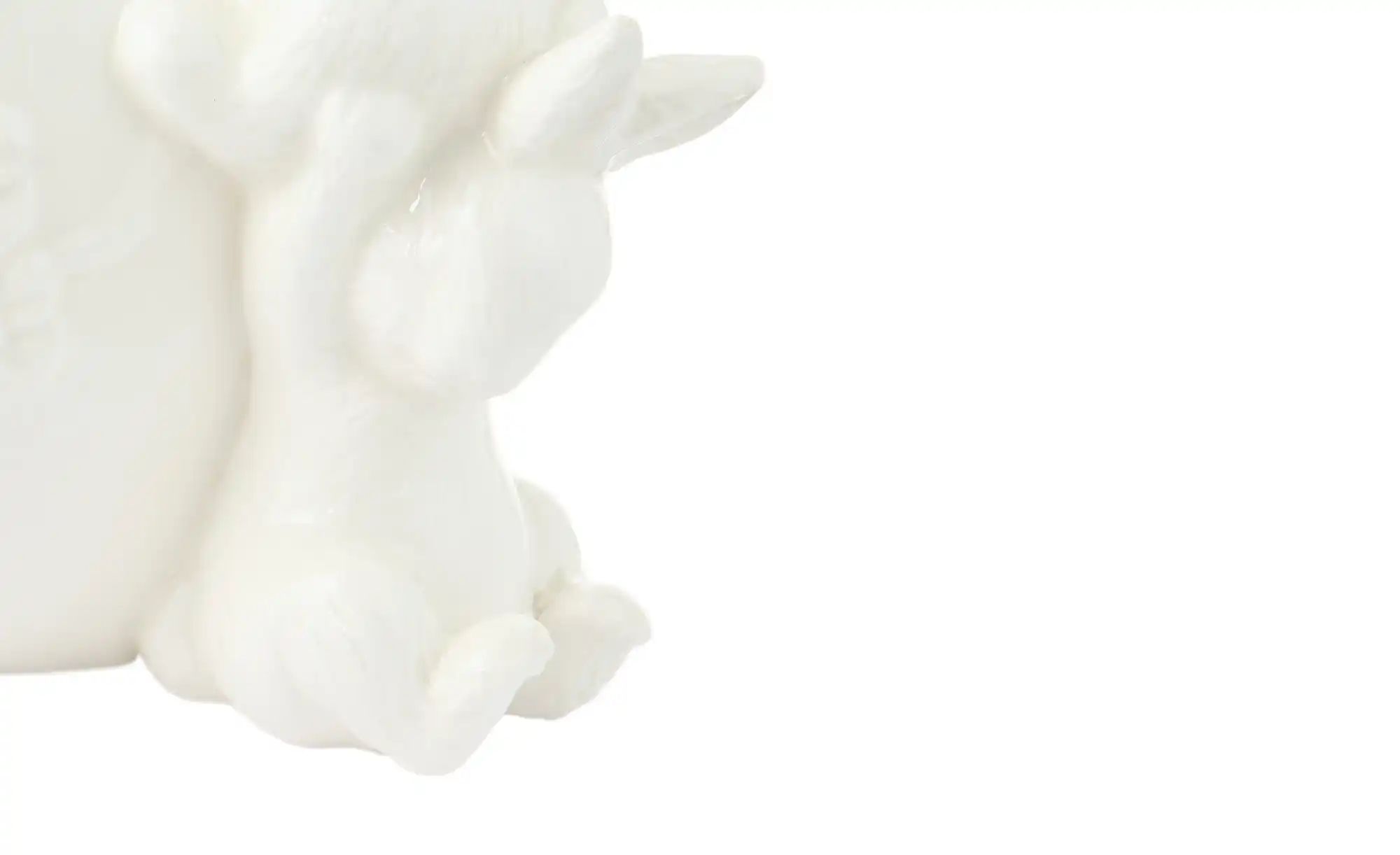 HOME STORY Vase mit Osterhase   ¦ weiß ¦ Dolomite ¦ Maße (cm): B: 17,7 H: 1 günstig online kaufen