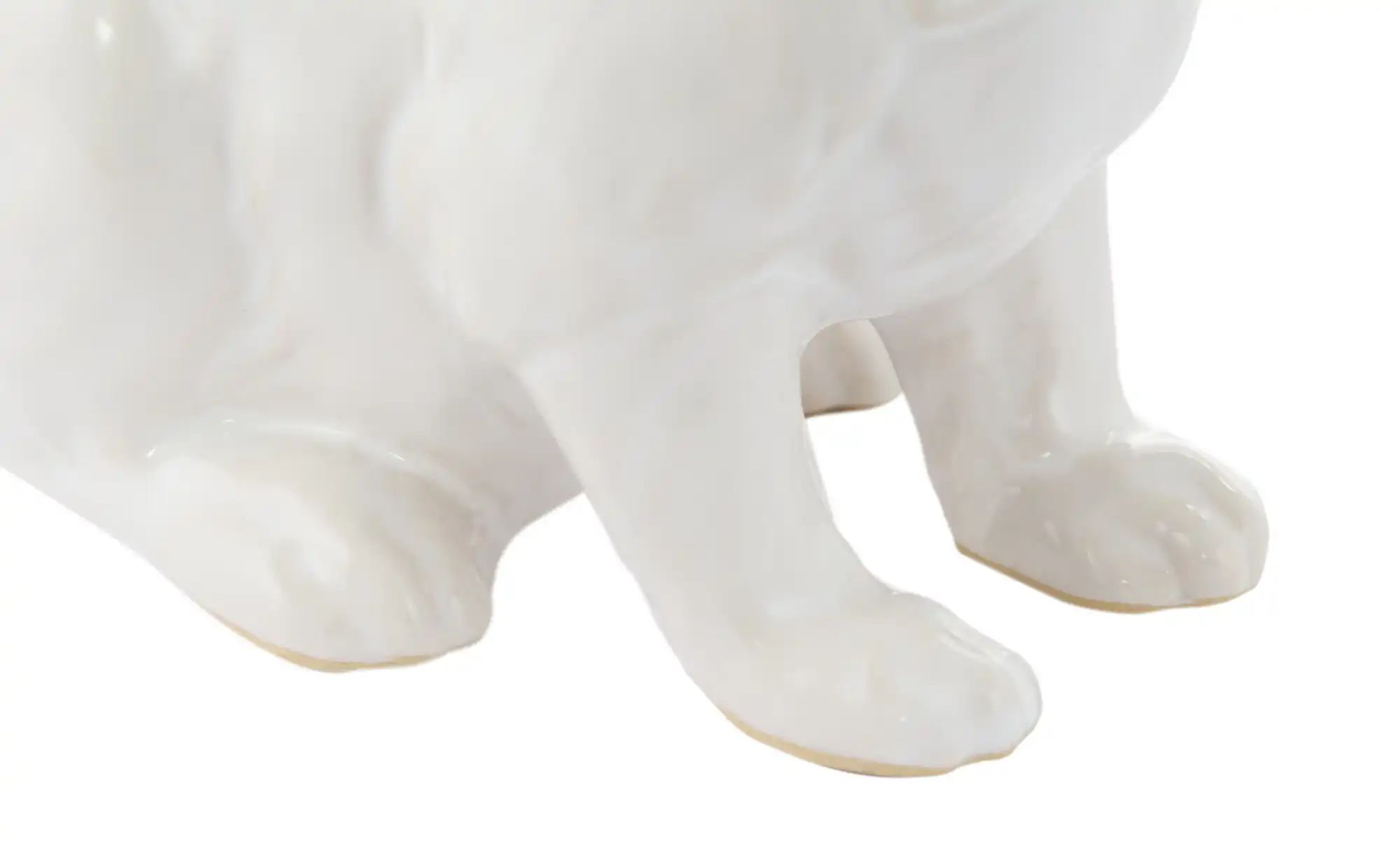 HOME STORY Deko Hase   ¦ weiß ¦ Steinzeug ¦ Maße (cm): B: 14,1 H: 17,1 T: 8 günstig online kaufen