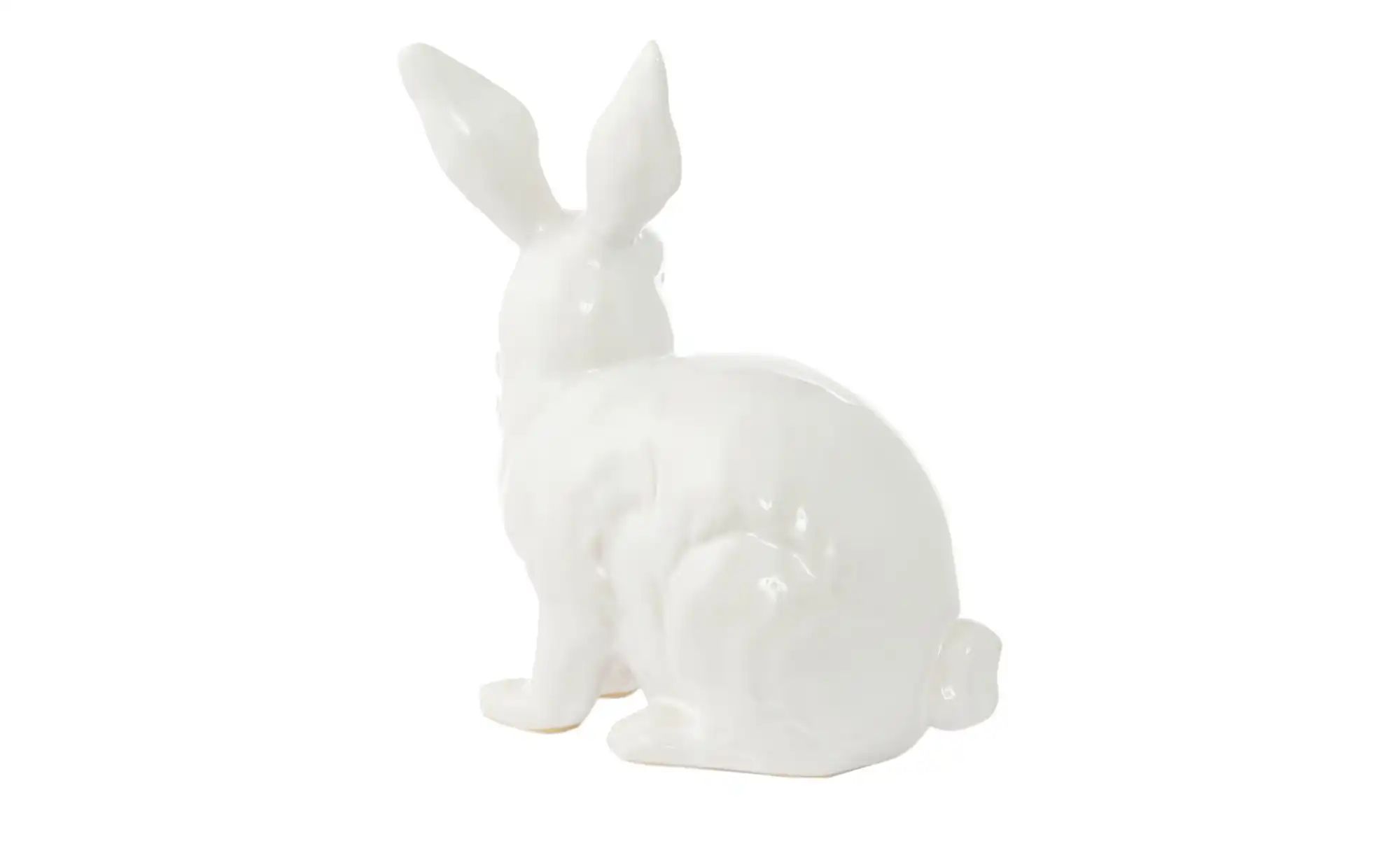 HOME STORY Deko Hase   ¦ weiß ¦ Steinzeug ¦ Maße (cm): B: 14,1 H: 17,1 T: 8 günstig online kaufen
