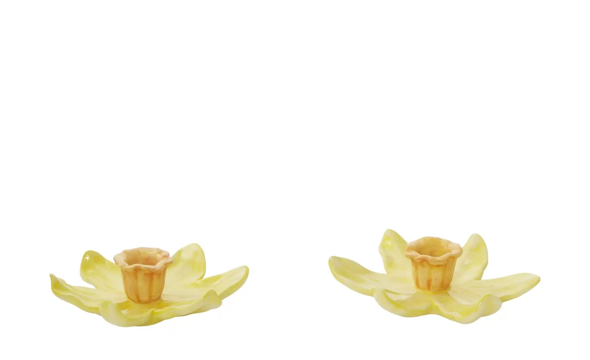 HOME STORY Kerzenhalter Blume  sortiert   ¦ weiß ¦ Dolomite ¦ Maße (cm): H: günstig online kaufen