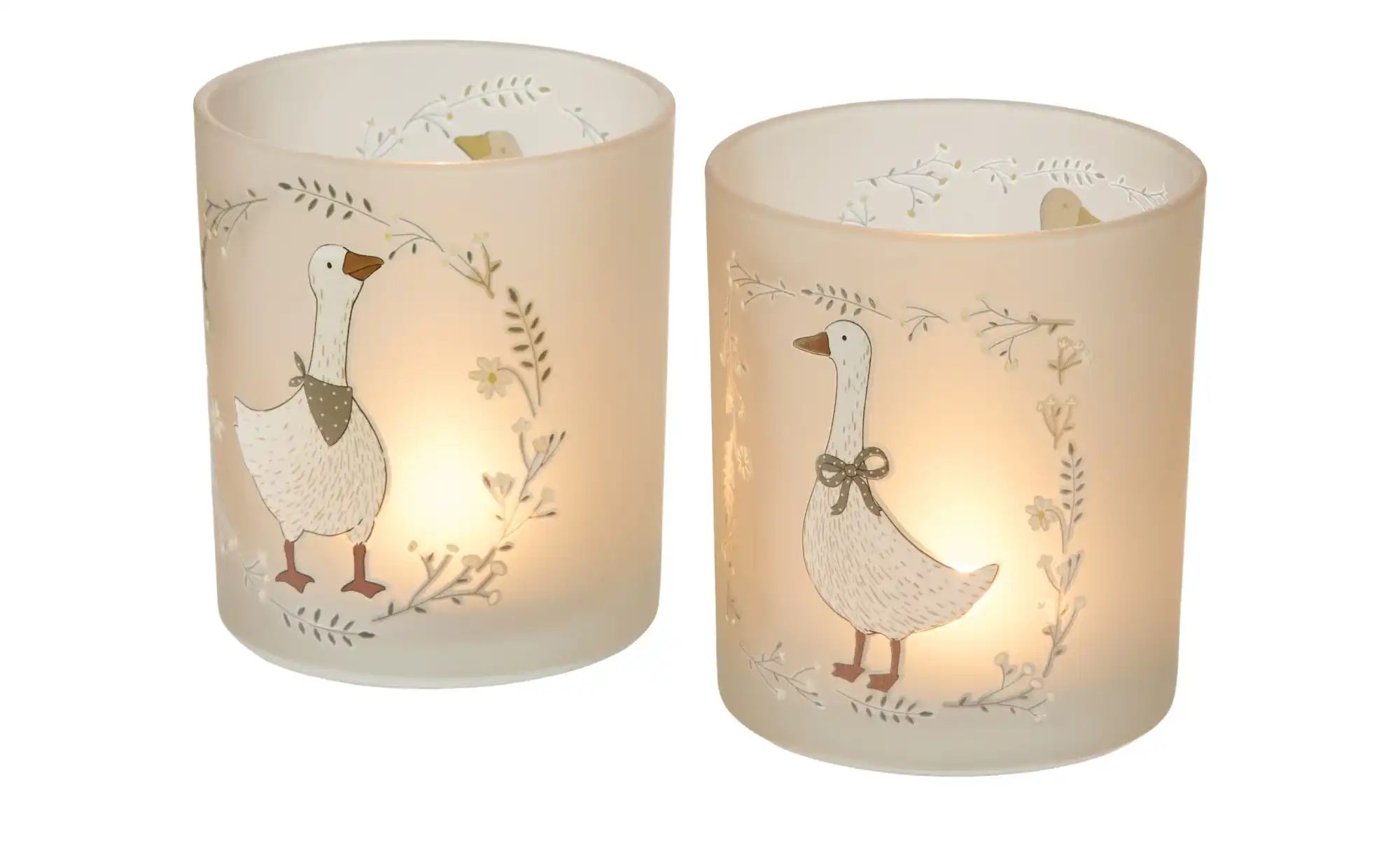 Windlicht Goosie  sortiert   ¦ grau ¦ Glas ¦ Maße (cm): H: 10,2  Ø: 9 Acces günstig online kaufen