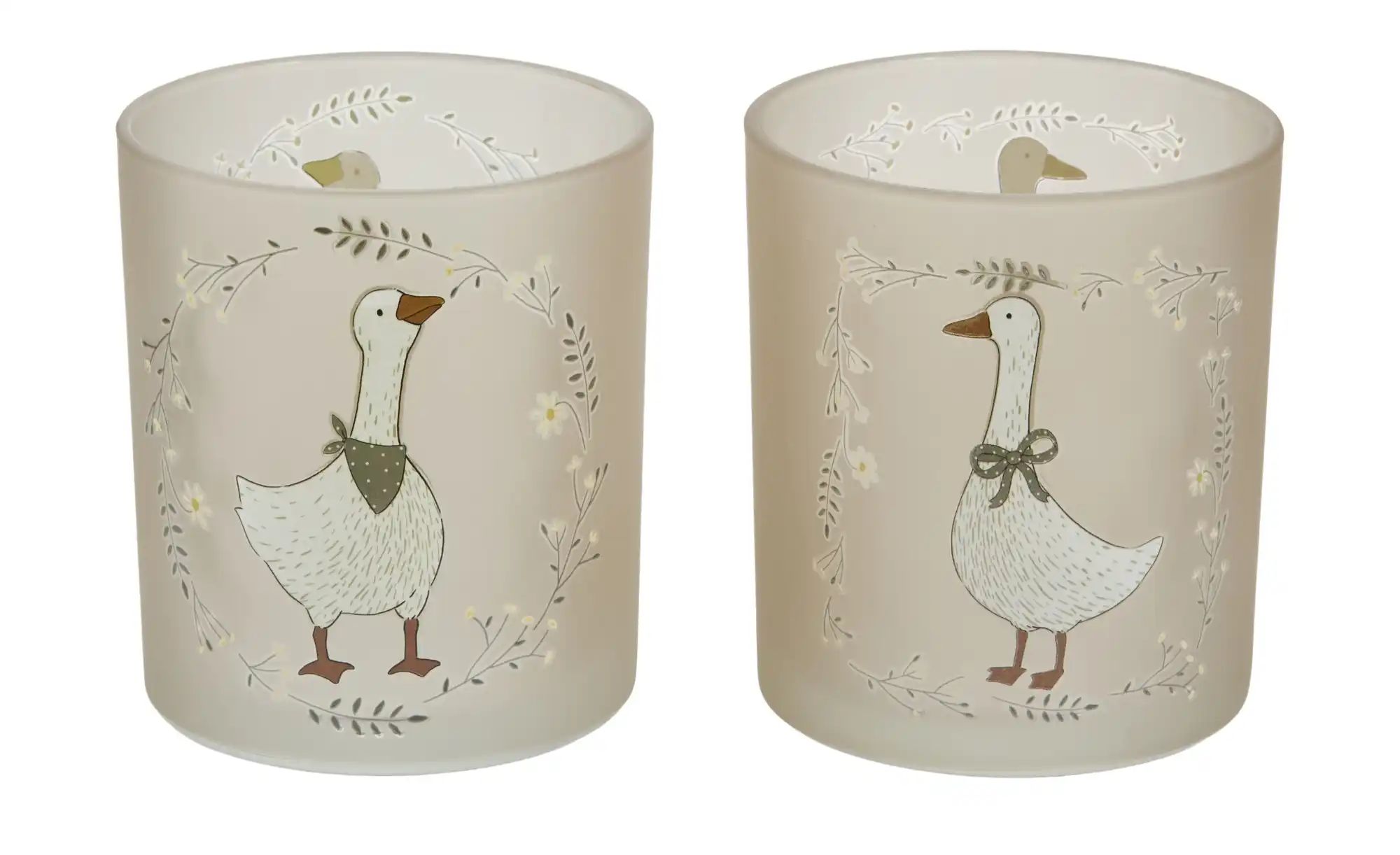 Windlicht Goosie  sortiert   ¦ grau ¦ Glas ¦ Maße (cm): H: 10,2  Ø: 9 Acces günstig online kaufen