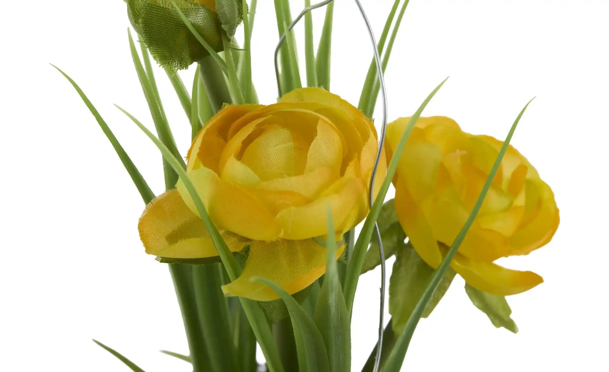 Ranunkel im Zinktopf   ¦ gelb ¦ Kunststoff,Eisen,Polyester ¦ Maße (cm): H: günstig online kaufen