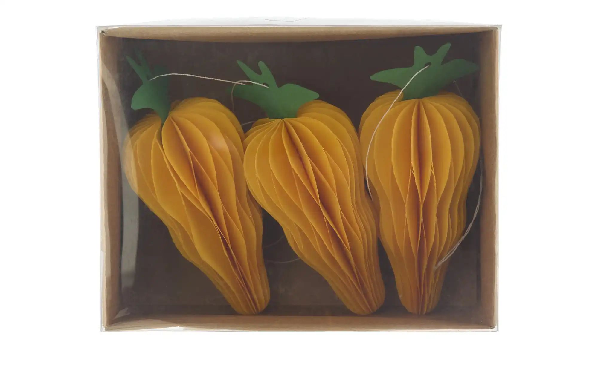 Thumbnail - Osteranhänger Karotten 3er Set ¦ orange ¦ Papier ¦ Maße (cm): H: 12 Ø: 4.5 Oster-Artikel - Höffner