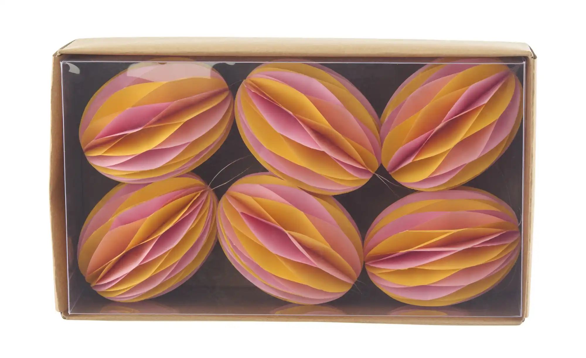 Thumbnail - Osteranhänger  6er Set   ¦ orange ¦ Papier ¦ Maße (cm): H: 8  Ø: 6 Oster-Artikel - Höffner