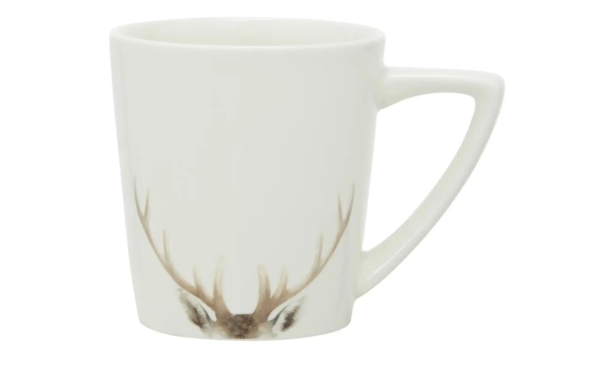 HOME STORY Tasse mit Hirschgeweih Weihnachtsgeschirr ¦ weiß ¦ Porzellan ¦ M günstig online kaufen