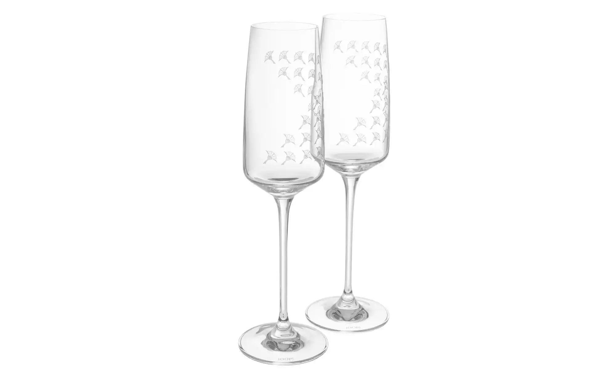 JOOP! Champagnerglas 2er Set ¦ transparent/klar ¦ Glas ¦ Maße (cm): H: 24,5 Ø: 6 Gläser - Höffner