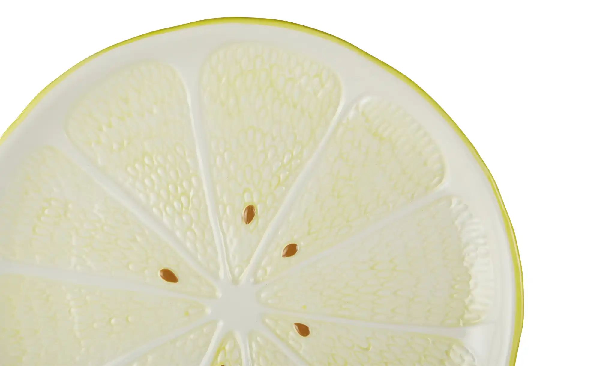 HOME STORY Zitronenteller L   ¦ gelb ¦ Dolomite ¦ Maße (cm): B: 23,5 H: 3 A günstig online kaufen