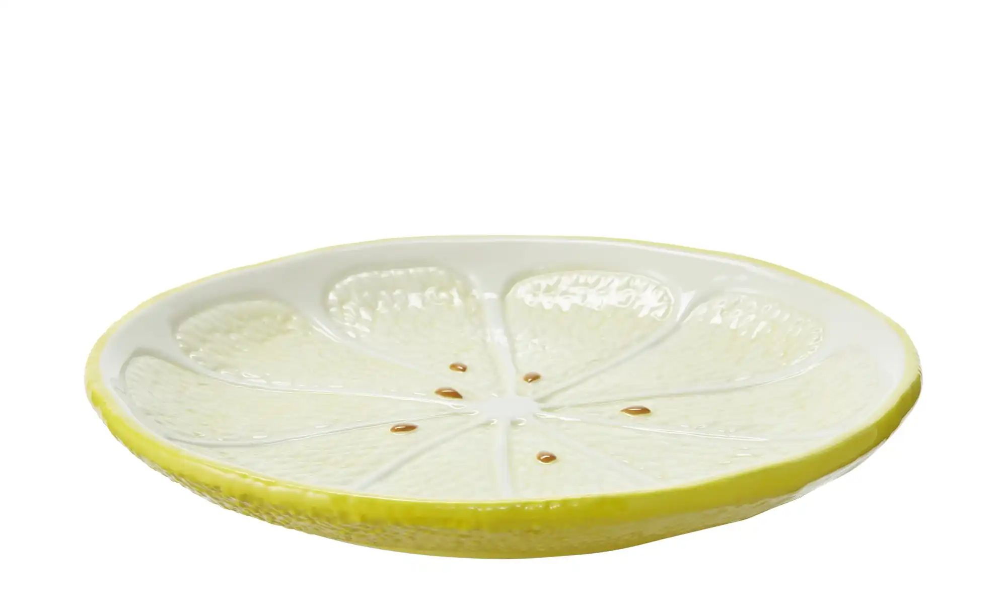 HOME STORY Zitronenteller S   ¦ gelb ¦ Dolomite ¦ Maße (cm): B: 18,5 H: 2,5 günstig online kaufen