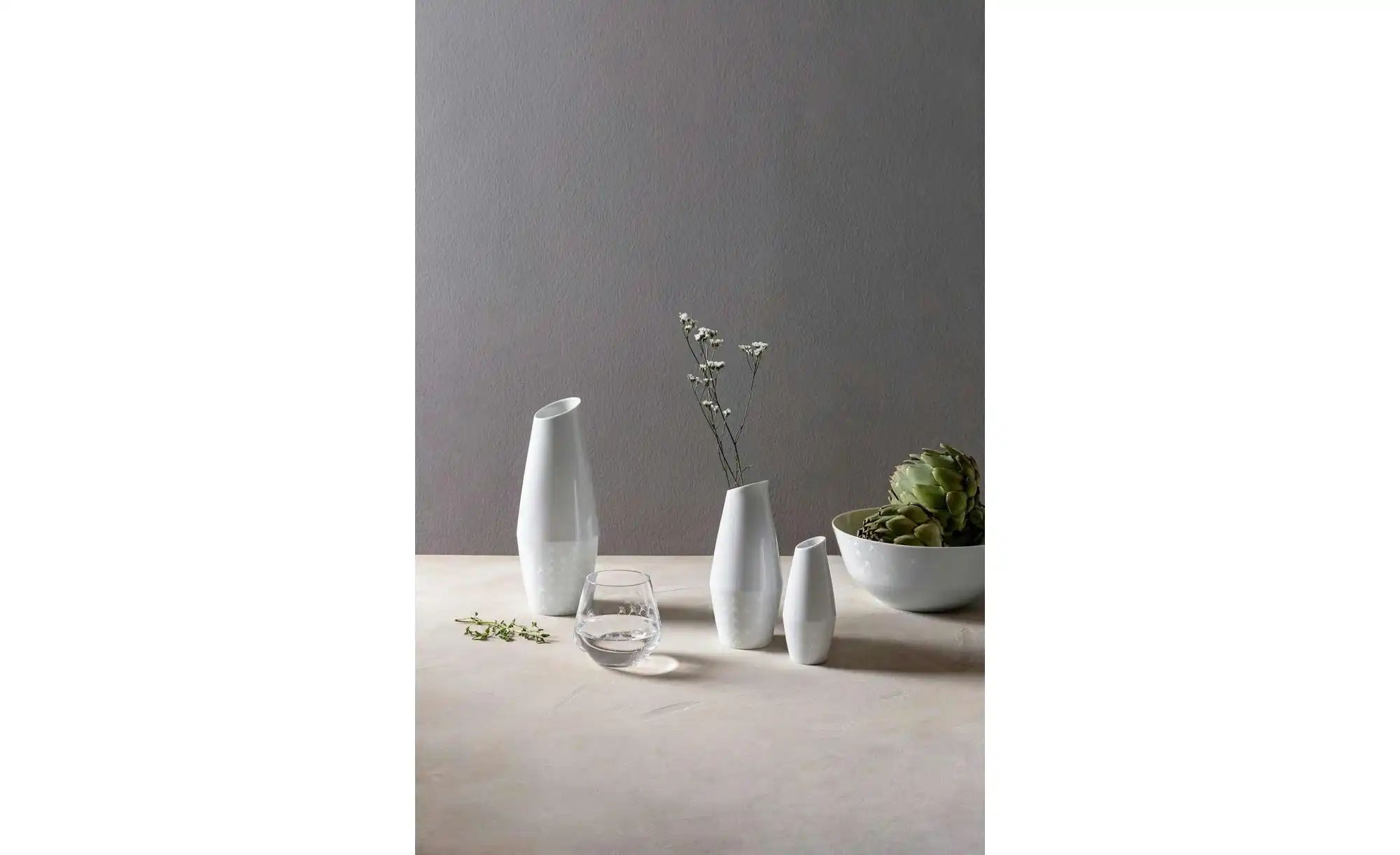 JOOP! Vase   ¦ weiß ¦ Kunstleder ¦ Maße (cm): B: 9,9 H: 25 Accessoires > Va günstig online kaufen