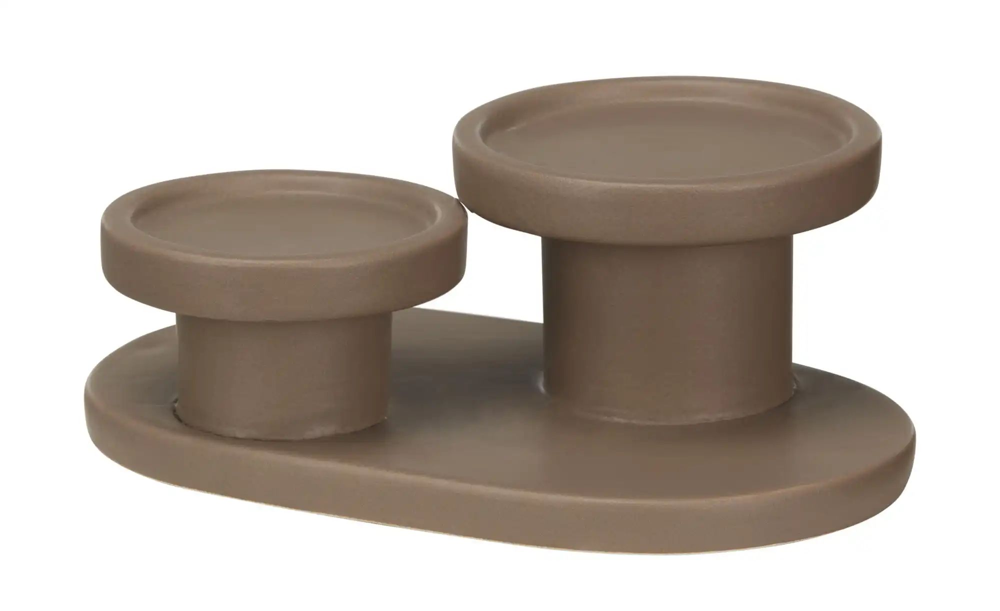 Kerzenleuchter   ¦ braun ¦ Steinzeug,Steingut ¦ Maße (cm): B: 20 H: 8 T: 14 günstig online kaufen