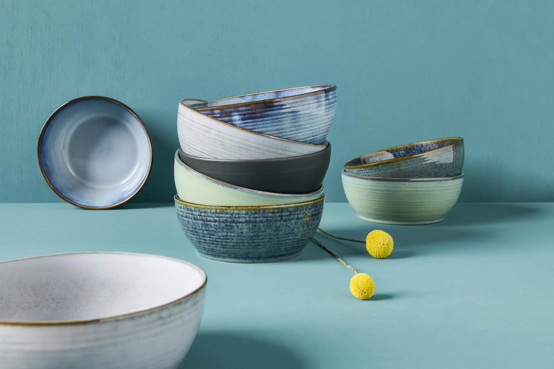 Thumbnail - Peill+Putzler Schüssel Poké Bowl ¦ blau ¦ Steinzeug/Steingut ¦ Maße (cm): H: 6,8 Ø: 17.5 Geschirr > Einzelgeschirrteil...