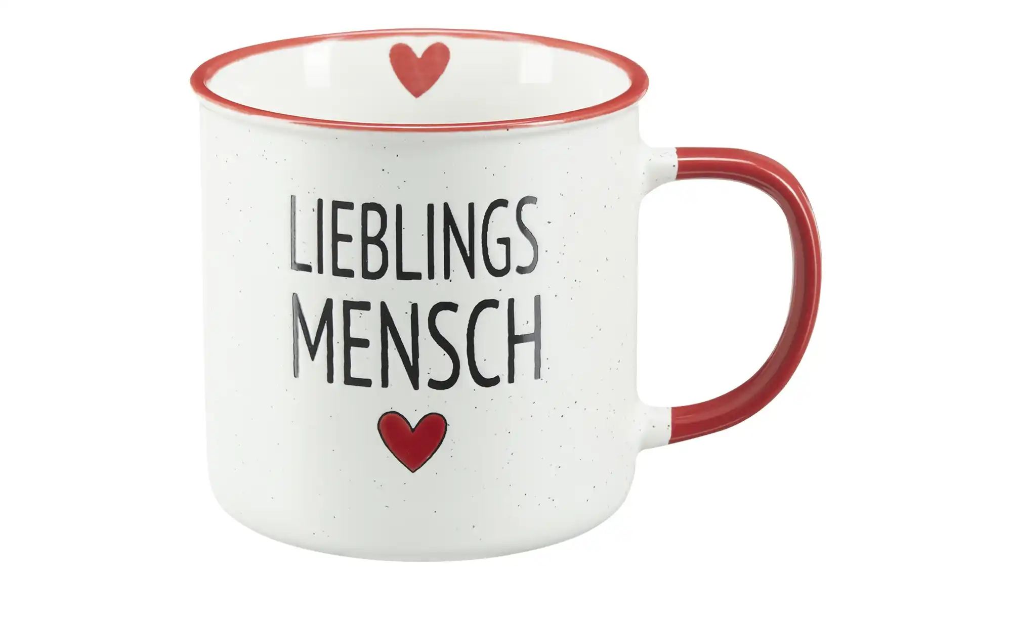 Peill+Putzler Kaffeebecher  Lieblingsmensch ¦ rot ¦ Steinzeug/Steingut ¦ Ma günstig online kaufen