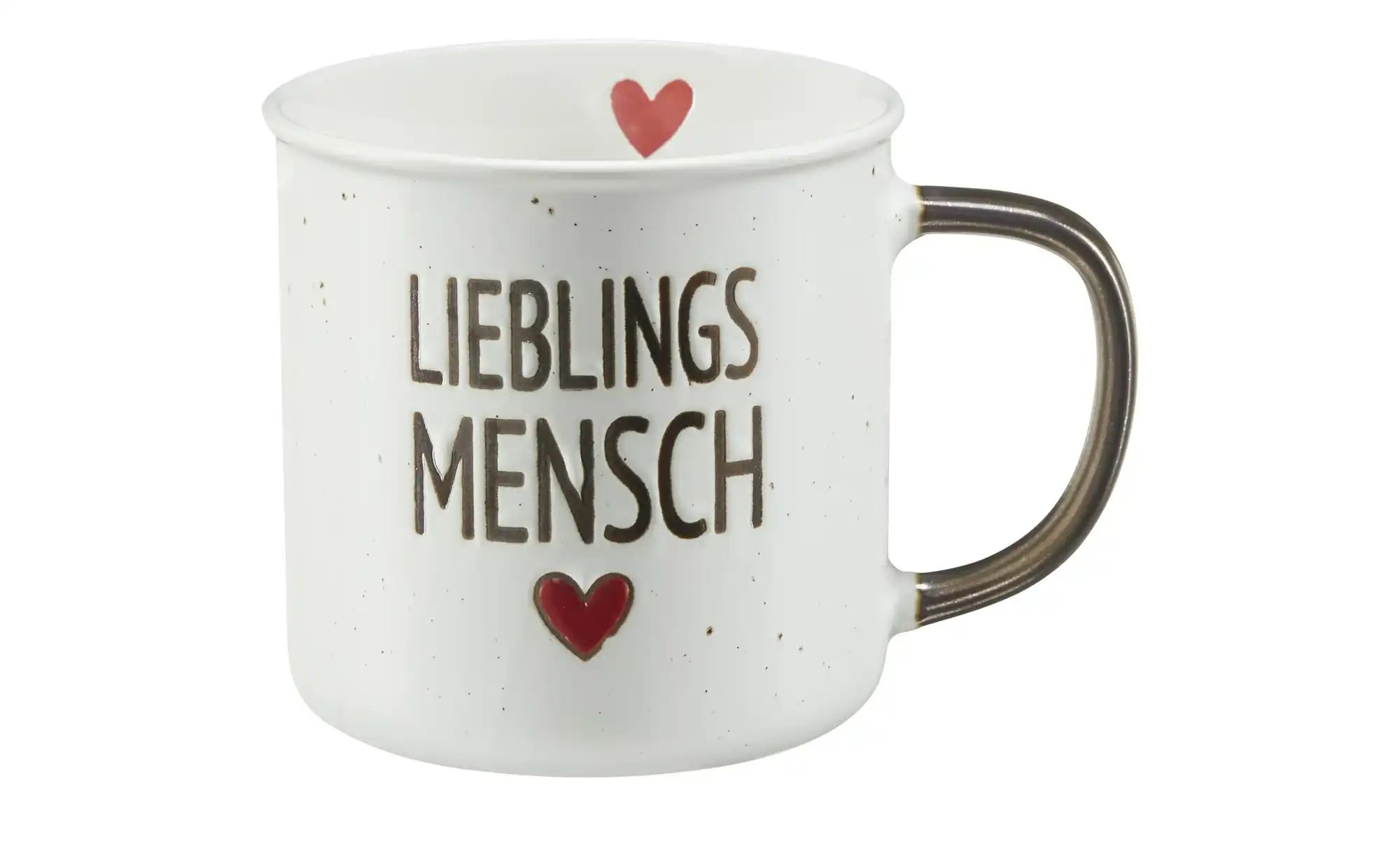 Peill+Putzler Kaffeebecher  Lieblingsmensch ¦ gold ¦ Steinzeug/Steingut ¦ M günstig online kaufen