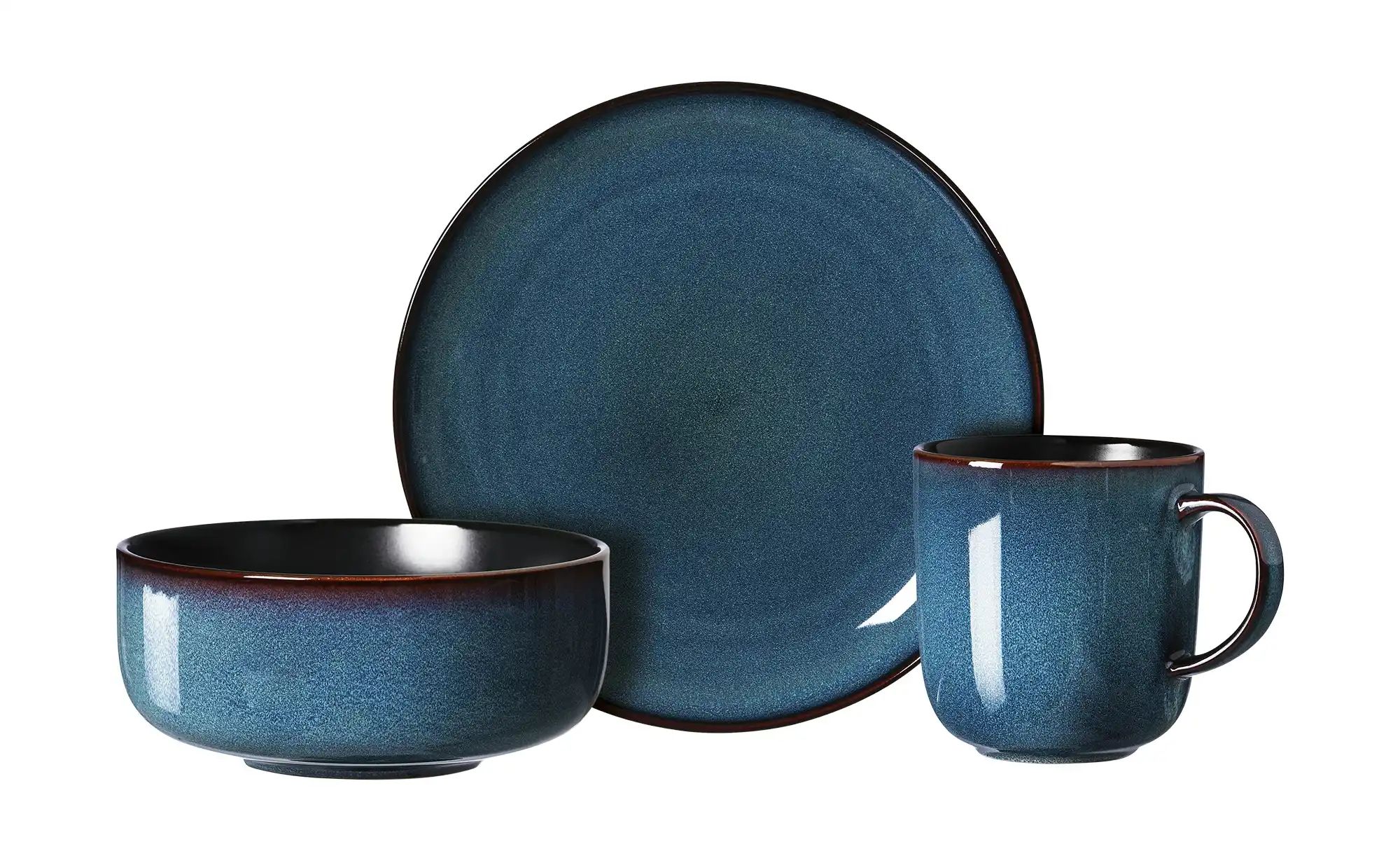 Ritzenhoff & Breker Frühstücksset 12-teilig Bali ¦ blau ¦ Steinzeug/Steingu günstig online kaufen