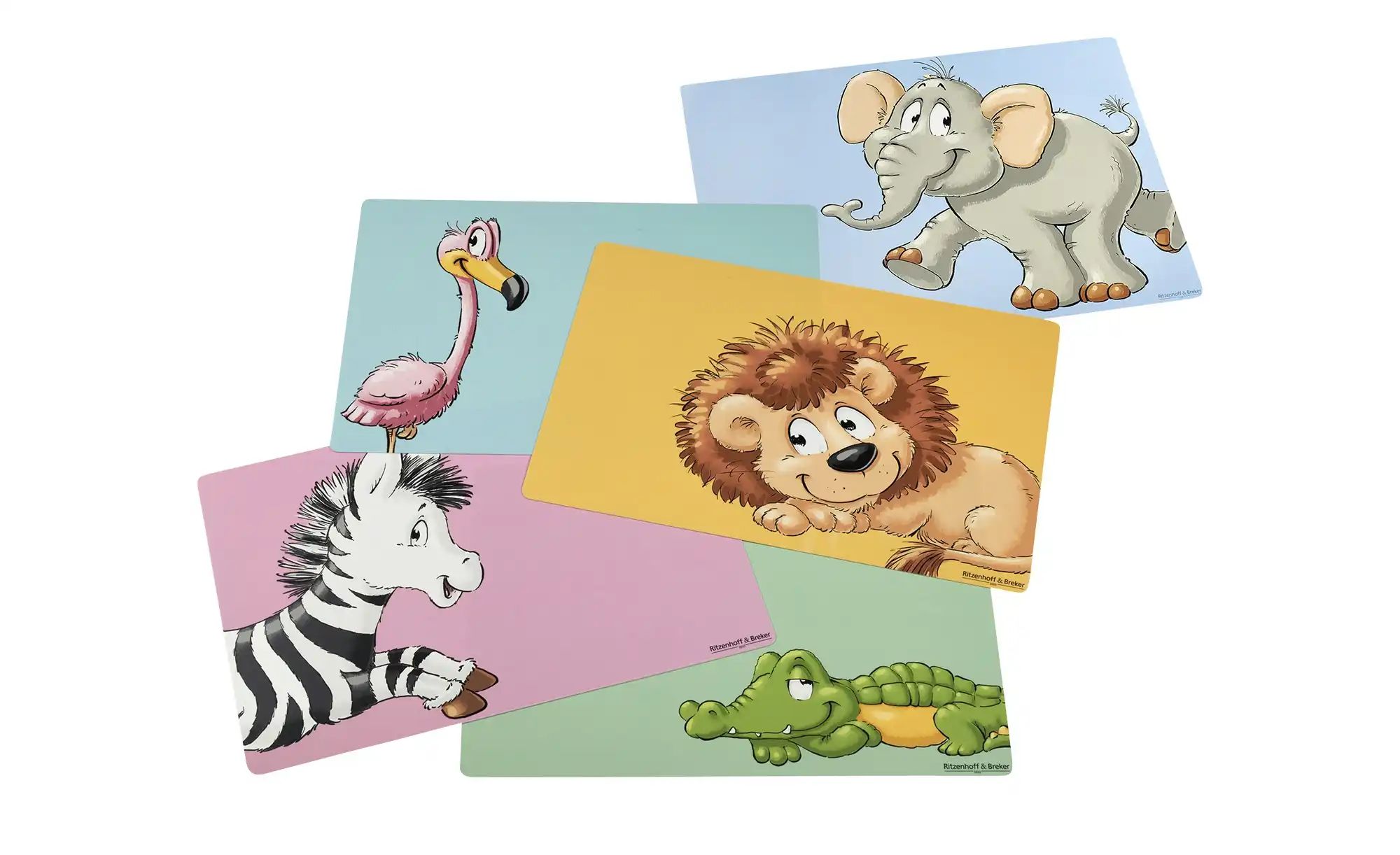 Ritzenhoff & Breker Platzmattenset "Happy Zoo"   ¦ mehrfarbig ¦ Kunststoff günstig online kaufen