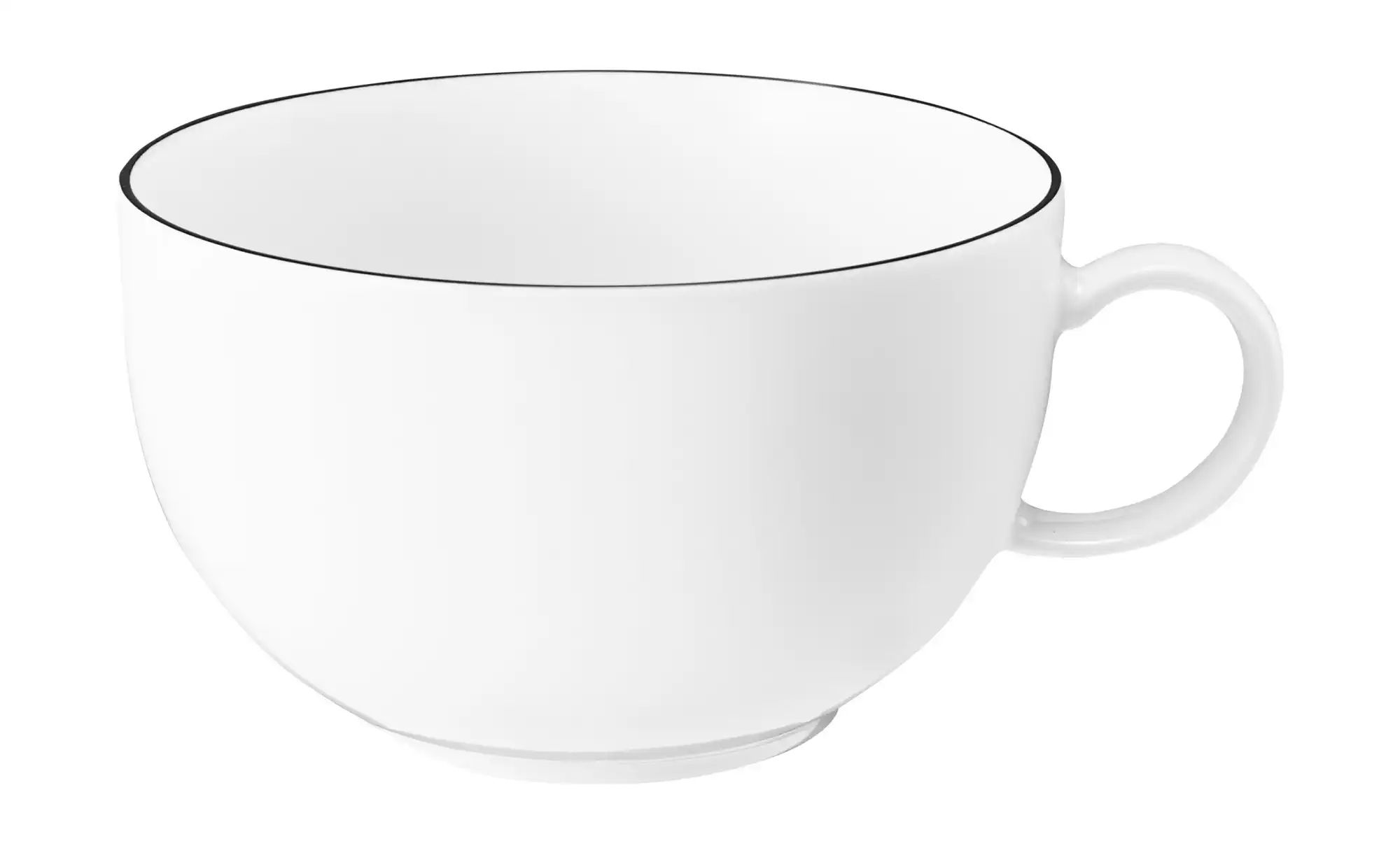 Seltmann Weiden Tasse  Lido Black Line ¦ weiß ¦ Porzellan Geschirr > Einzel günstig online kaufen