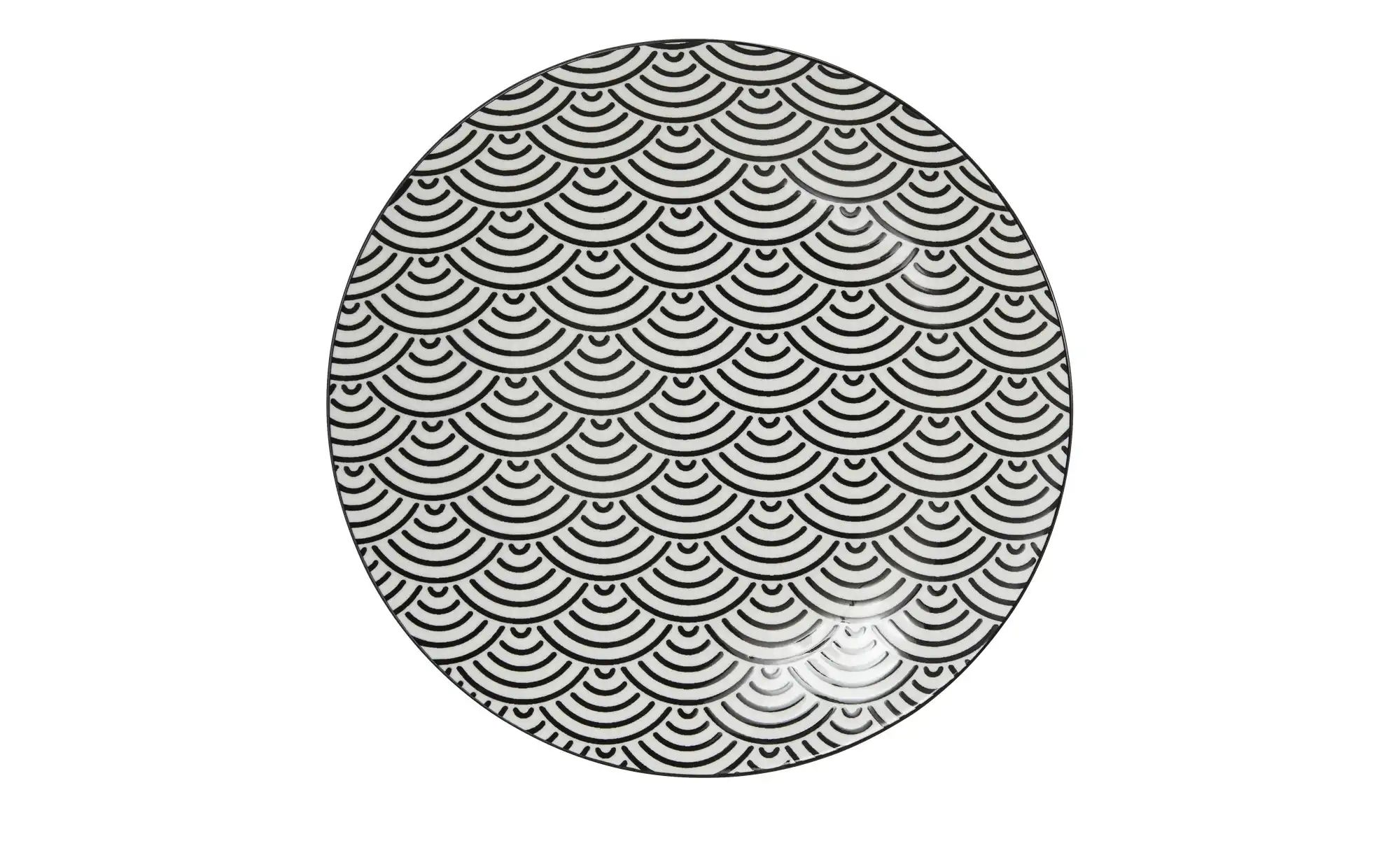 KHG Speiseteller 4er Set Vario ¦ schwarz ¦ Porzellan ¦ Maße (cm): H: 2,5  Ø günstig online kaufen