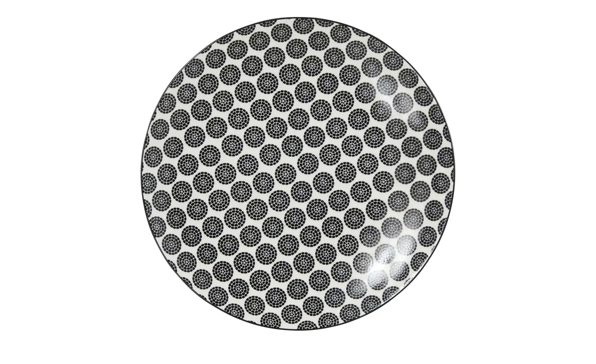 KHG Dessertteller 4er Set Vario ¦ schwarz ¦ Porzellan ¦ Maße (cm): H: 2,5 günstig online kaufen