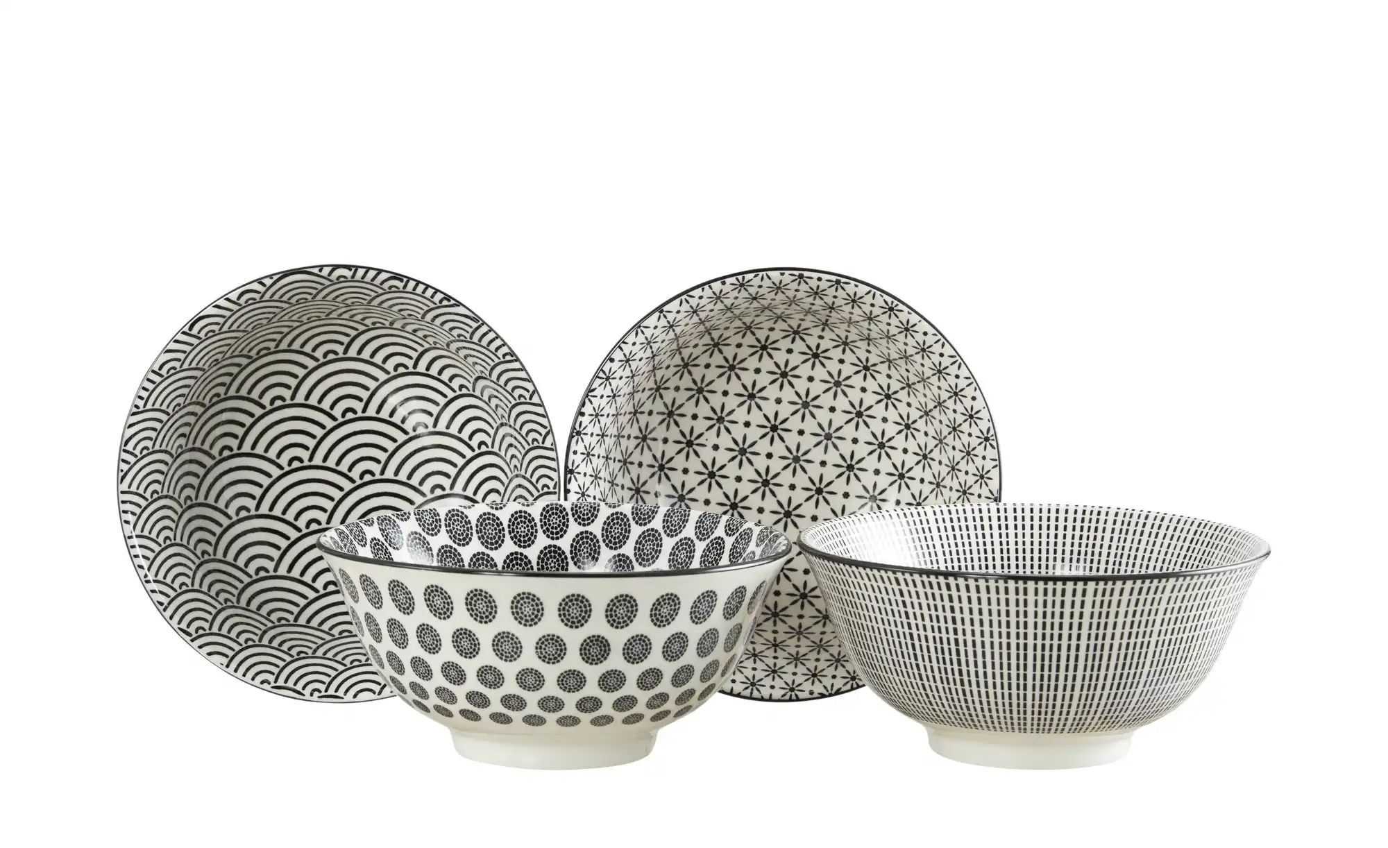 KHG Bowls  Vario ¦ schwarz ¦ Porzellan ¦ Maße (cm): H: 7,5  Ø: 16 Geschirr günstig online kaufen
