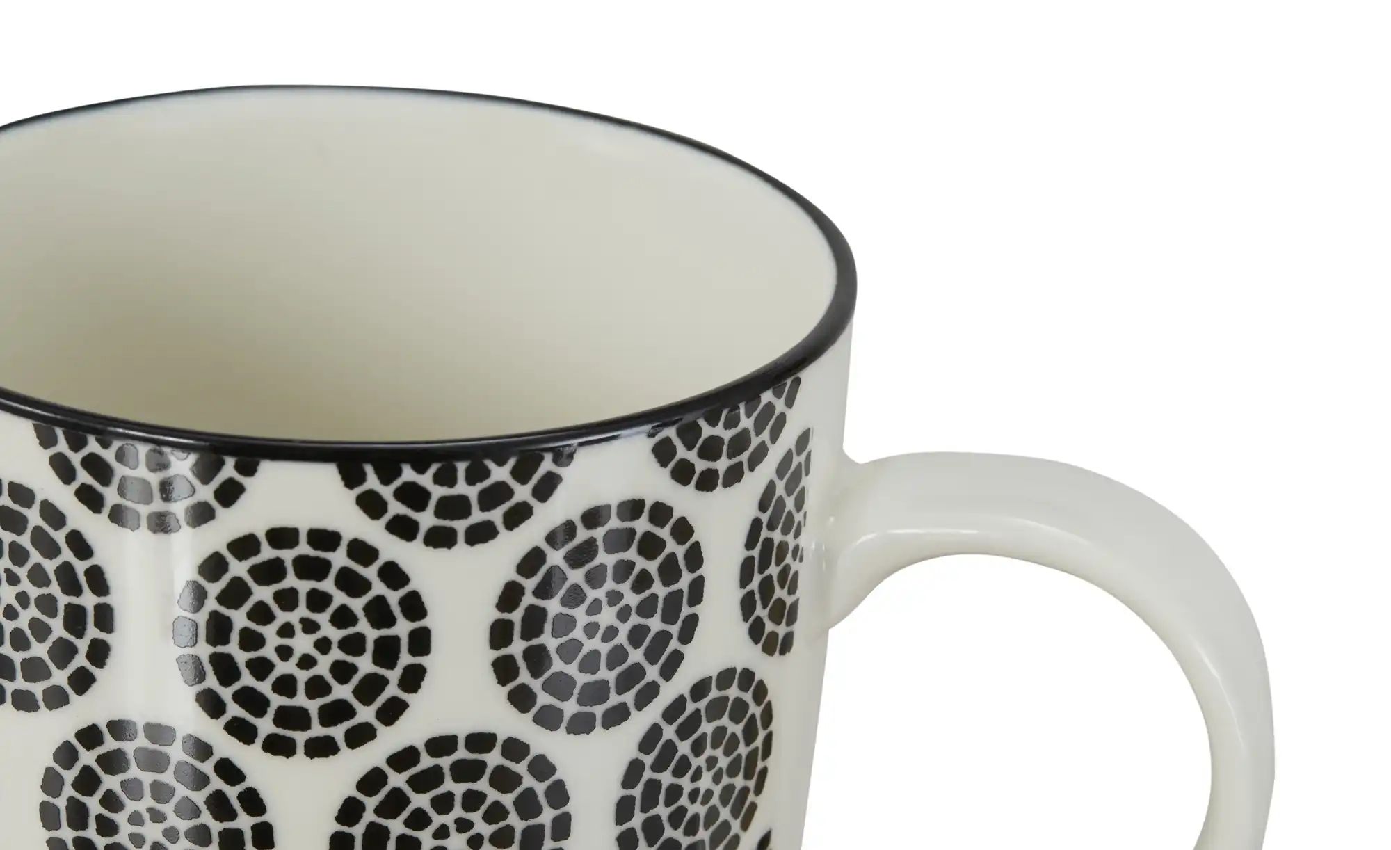 KHG Kaffeebecher 4er Set Vario ¦ schwarz ¦ Porzellan ¦ Maße (cm): B: 10 H: günstig online kaufen