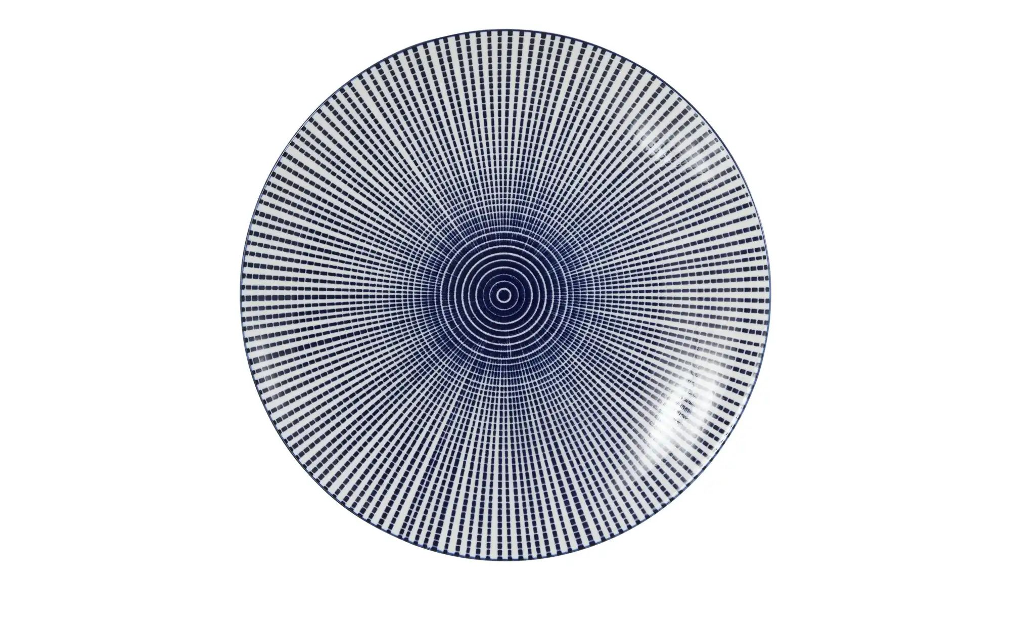 KHG Dessertteller 4er Set Vario ¦ blau ¦ Porzellan ¦ Maße (cm): H: 2,5  Ø: günstig online kaufen