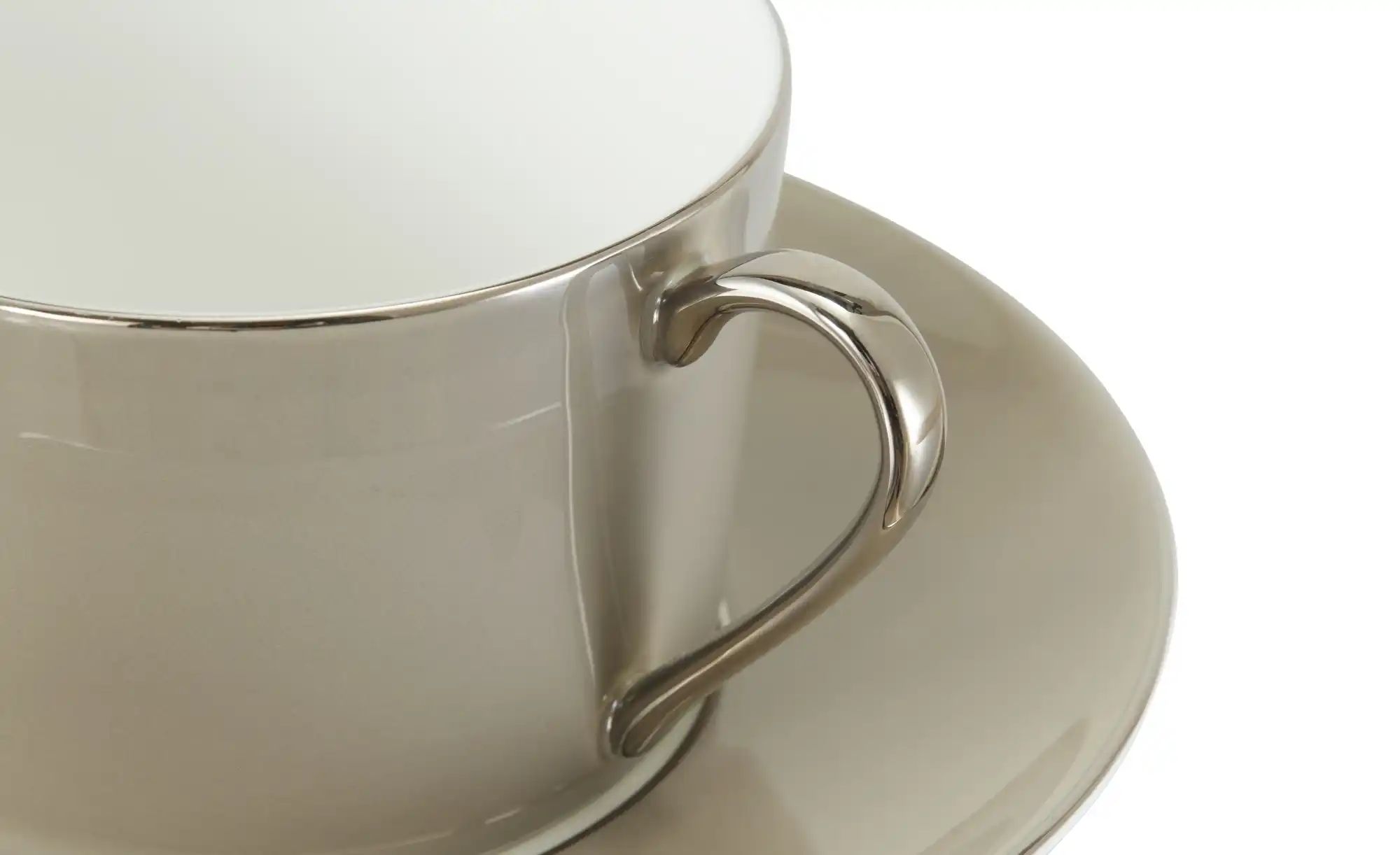 Peill+Putzler Sammeltasse   ¦ grau ¦ Porzellan ¦ Maße (cm): H: 6,5  Ø: 18.5 günstig online kaufen