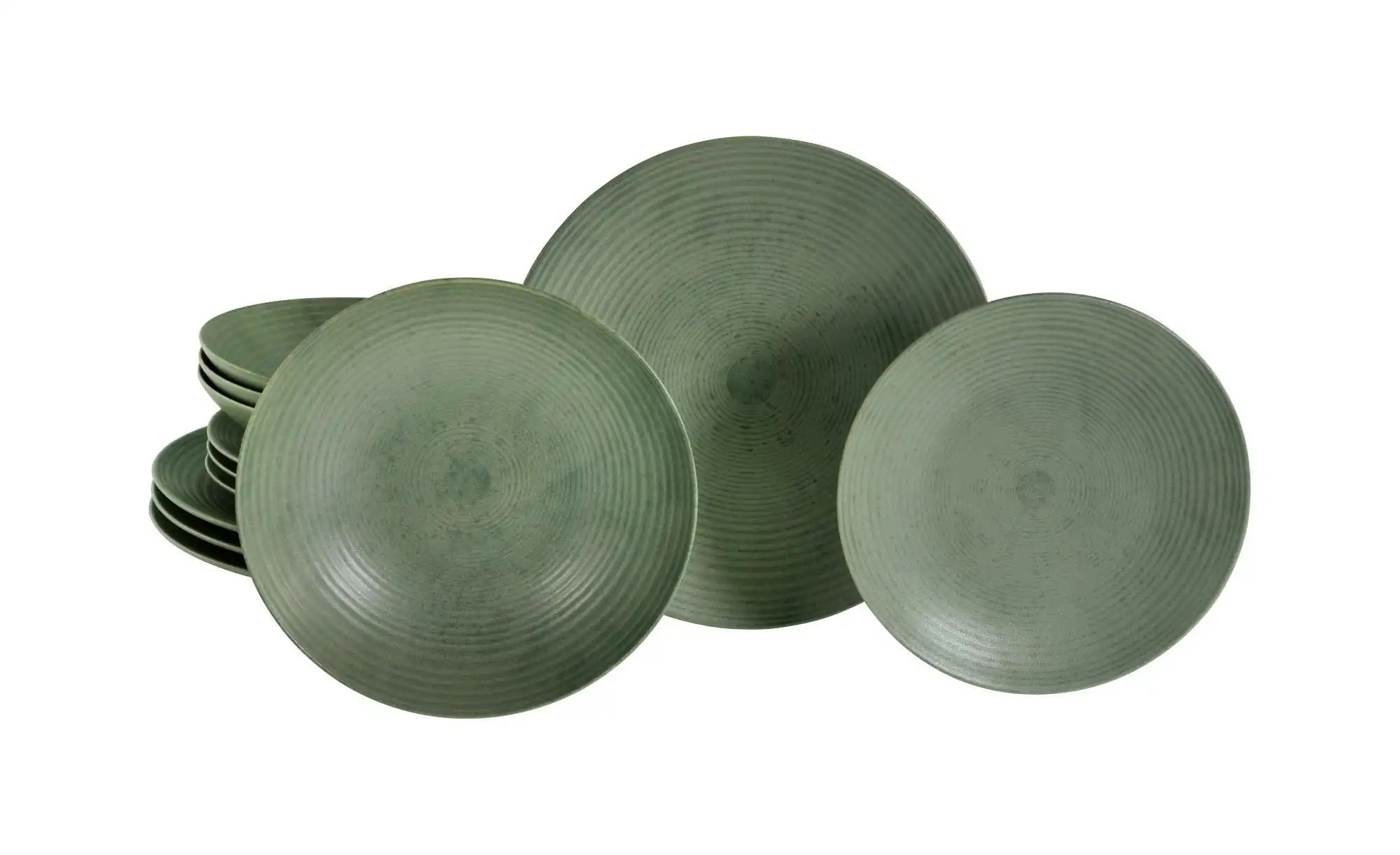 CreaTable Kombiservice  Catania ¦ grün ¦ Steinzeug/Steingut ¦ Maße (cm): B: günstig online kaufen