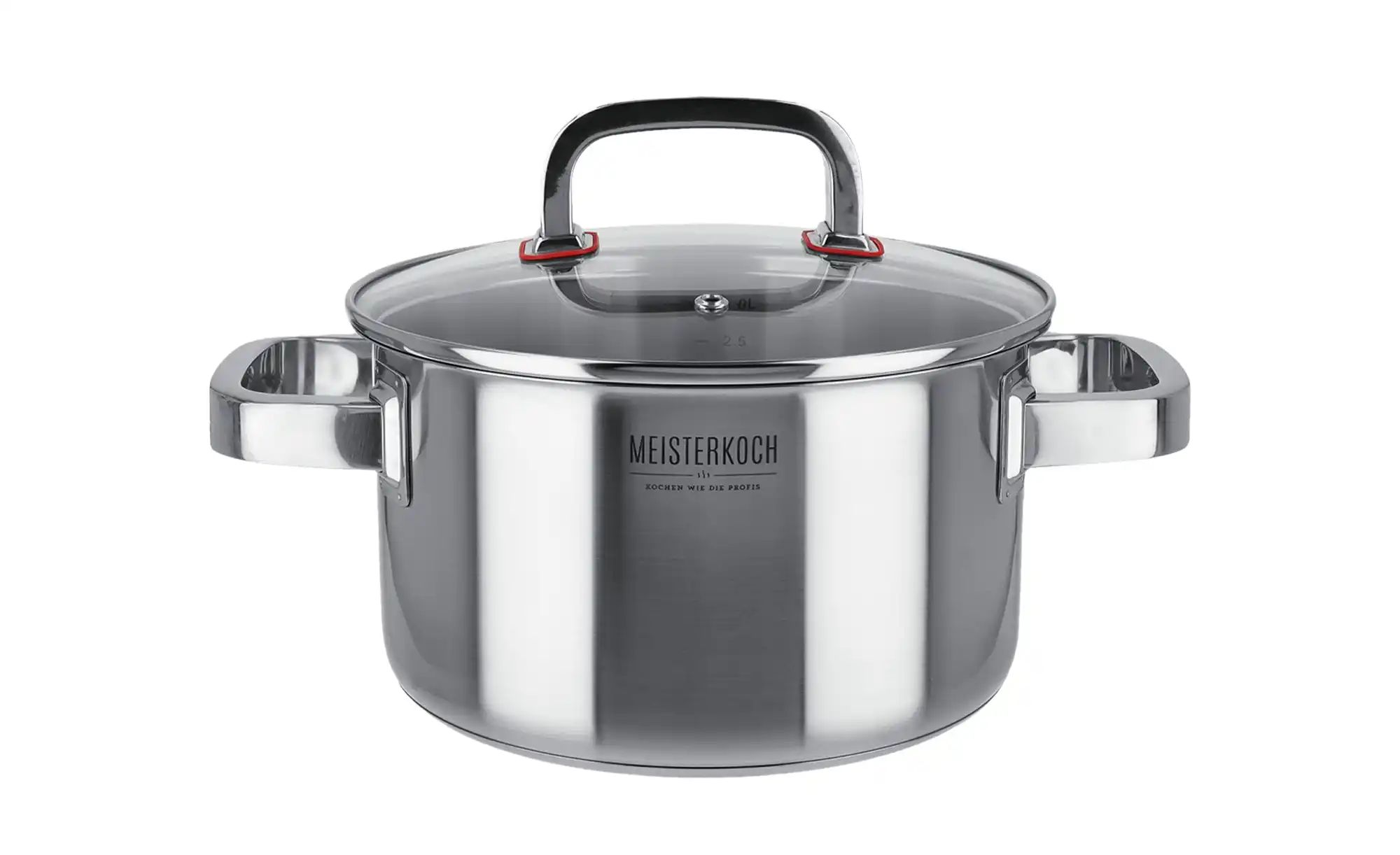 Meisterkoch Topfset FOCUS 6-teilig FOCUS ¦ silber ¦ Edelstahl,Silikon Töpfe günstig online kaufen