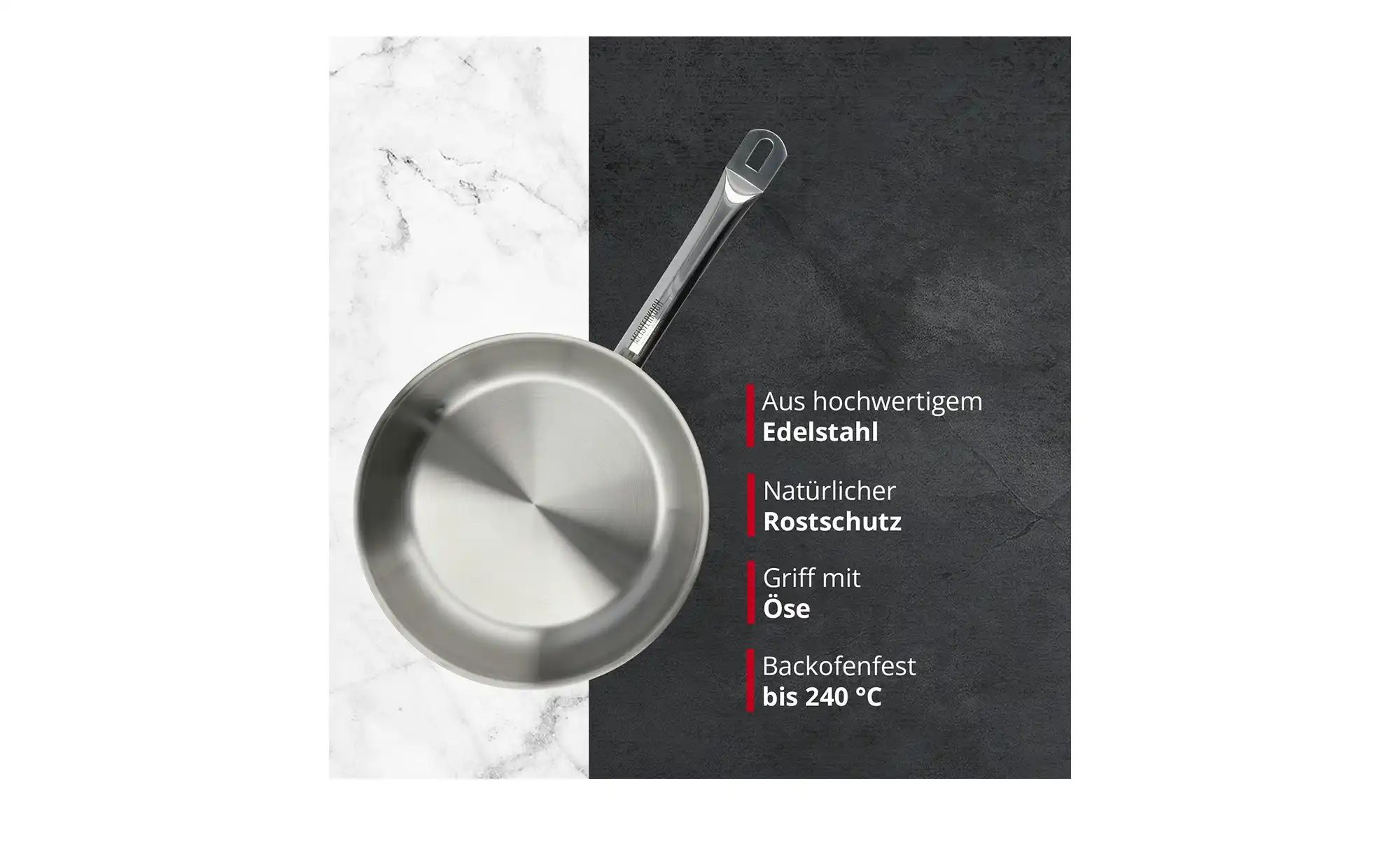 Thumbnail - Meisterkoch Edelstahlpfanne tief Ø 28 cm  CELSUS ¦ silber ¦ Edelstahl ¦ Maße (cm): H: 6,5  Ø: 28 Töpfe & Pfannen & Zubeh...