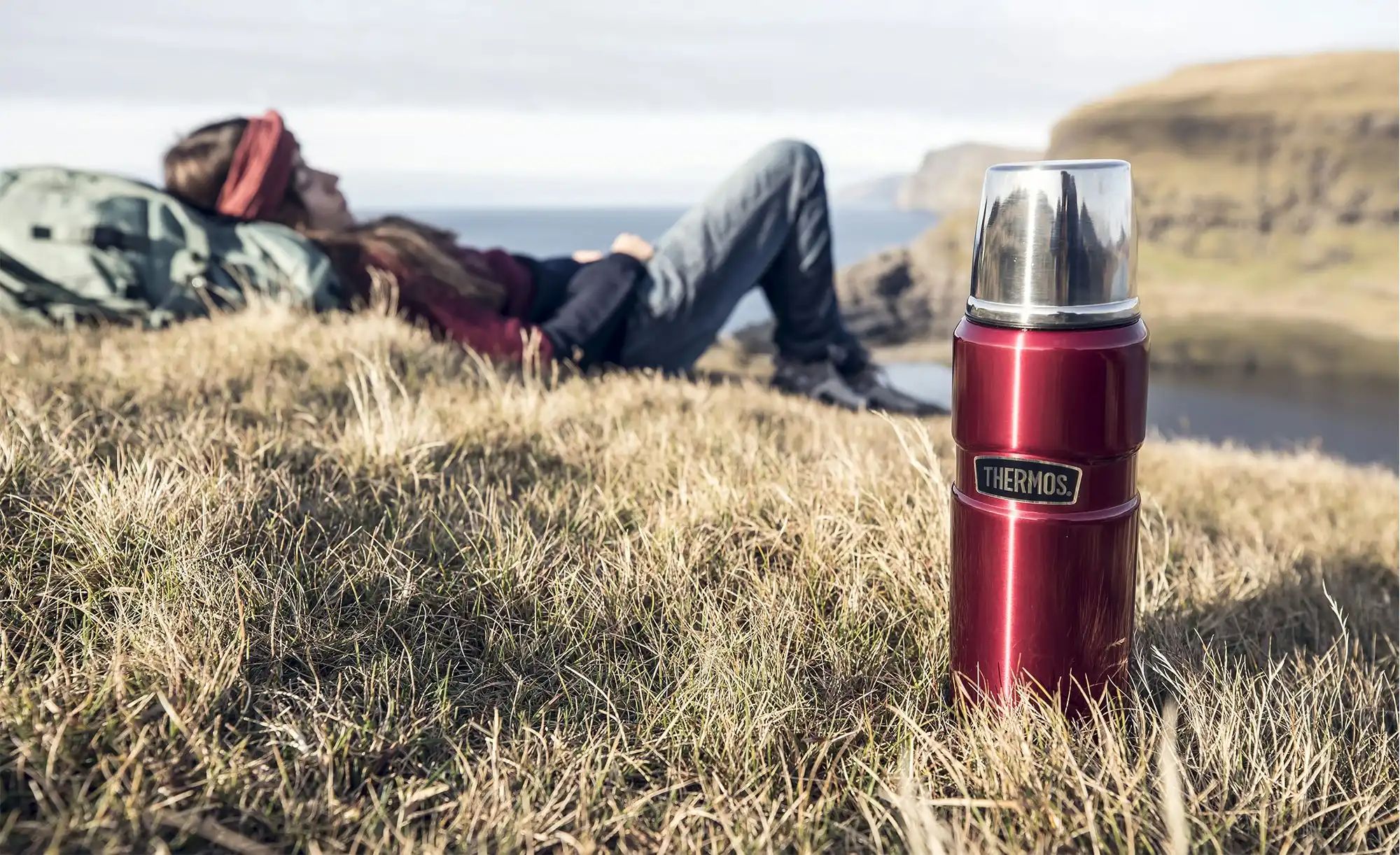 Thumbnail - THERMOS Isolierflasche  STAINLESS KING ¦ rot ¦ Edelstahl Kaffee & Tee > Kaffee- & Isolierkannen - Höffner