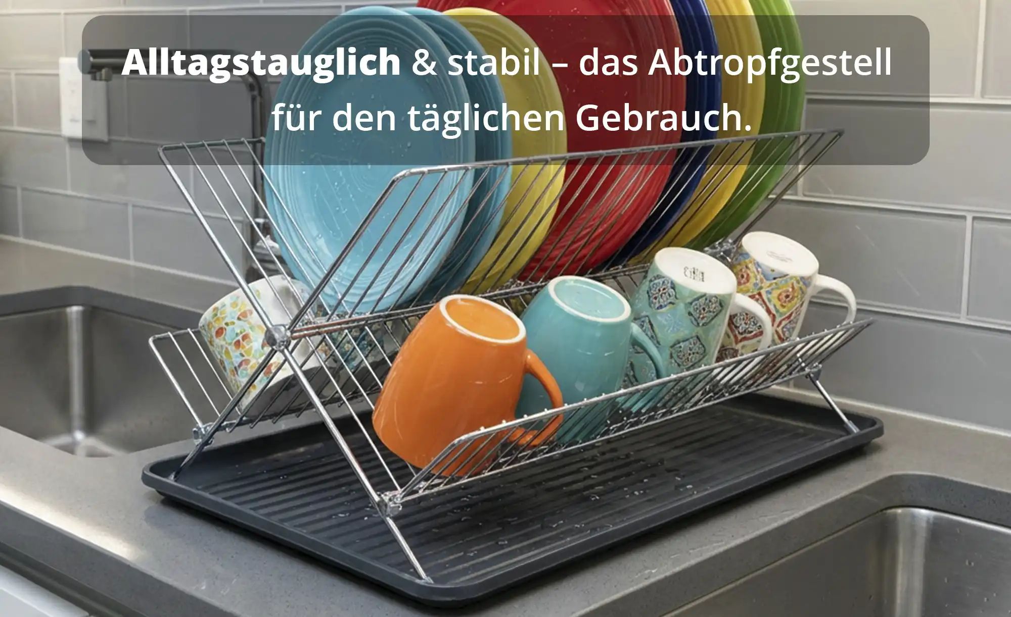 KHG Abtropfgestell mit Abtropfschale  ¦ silber ¦ Stahl,Kunststoff ¦ Maße (c günstig online kaufen