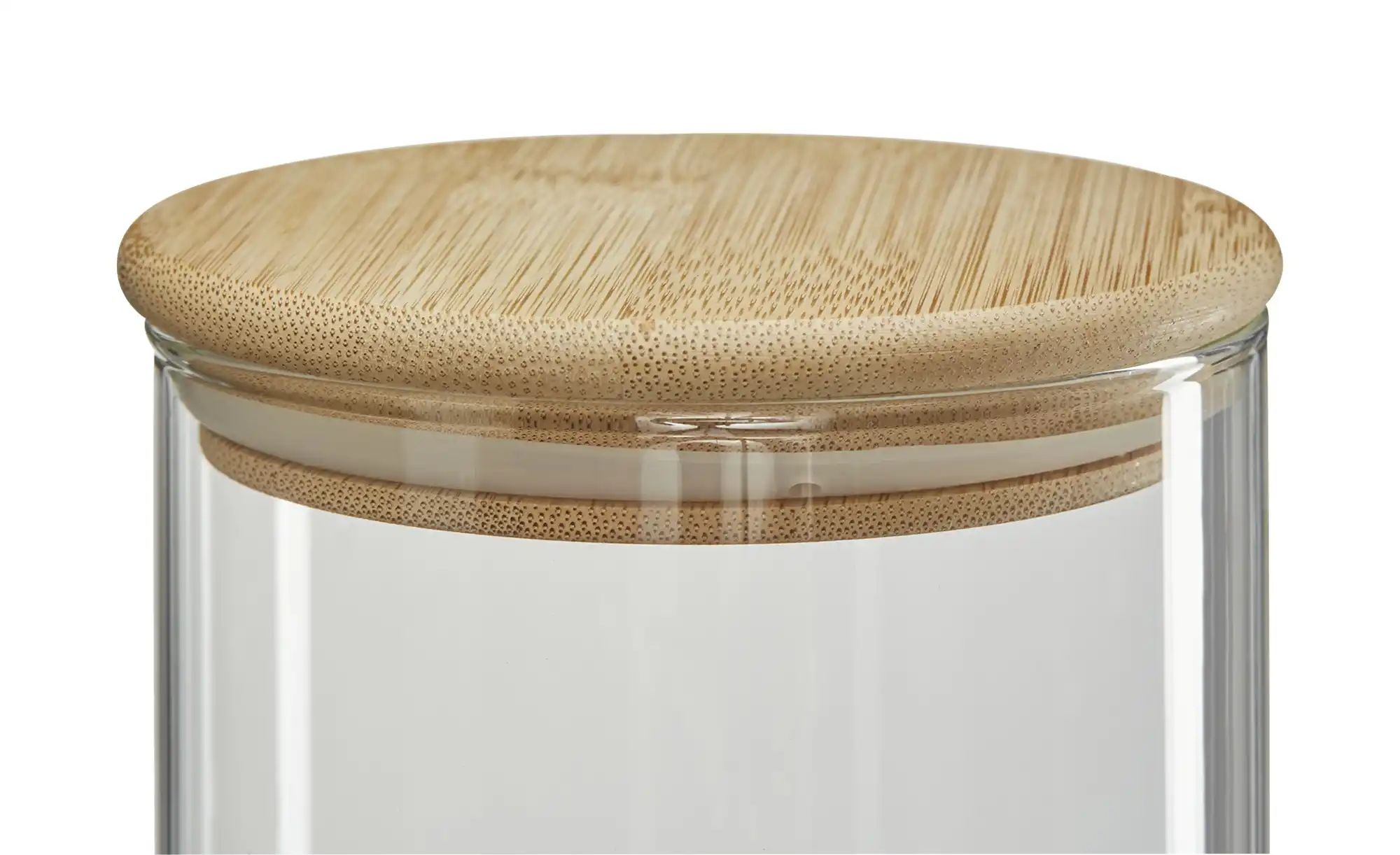 Thumbnail - Aufbewahrungsglas rund   ¦ transparent/klar ¦ Bambus,Glas ¦ Maße (cm): B: 10 H: 12,5 Küchenzubehör & Helfer > Küchenhelf...