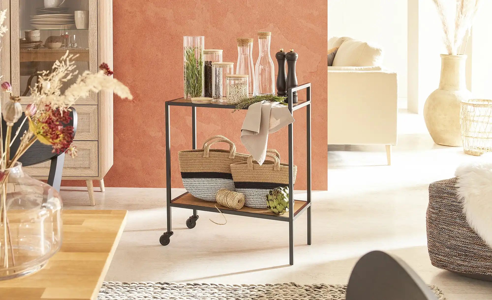 Aufbewahrungsglas rund   ¦ holzfarben ¦ Bambus,Glas ¦ Maße (cm): B: 10 H: 2 günstig online kaufen