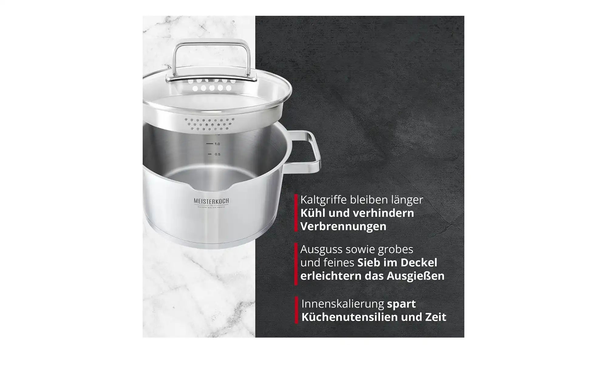 Meisterkoch Bratentopf  KONUS ¦ silber ¦ Edelstahl ¦ Maße (cm): H: 11  Ø: 2 günstig online kaufen