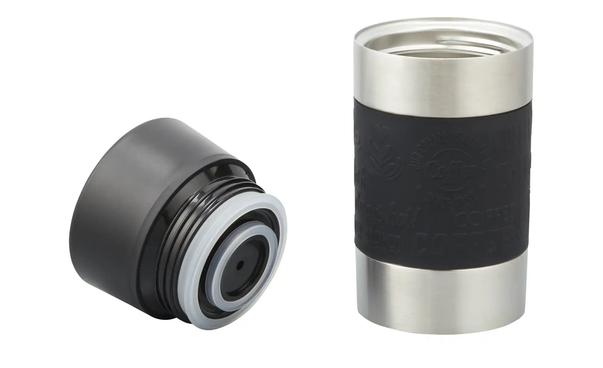 Thumbnail - KHG Isolierbecher 300ml   ¦ schwarz ¦ Edelstahl,Kunststoff ¦ Maße (cm): H: 16  Ø: 8 Kaffee & Tee > Isolierbecher - Höffn...